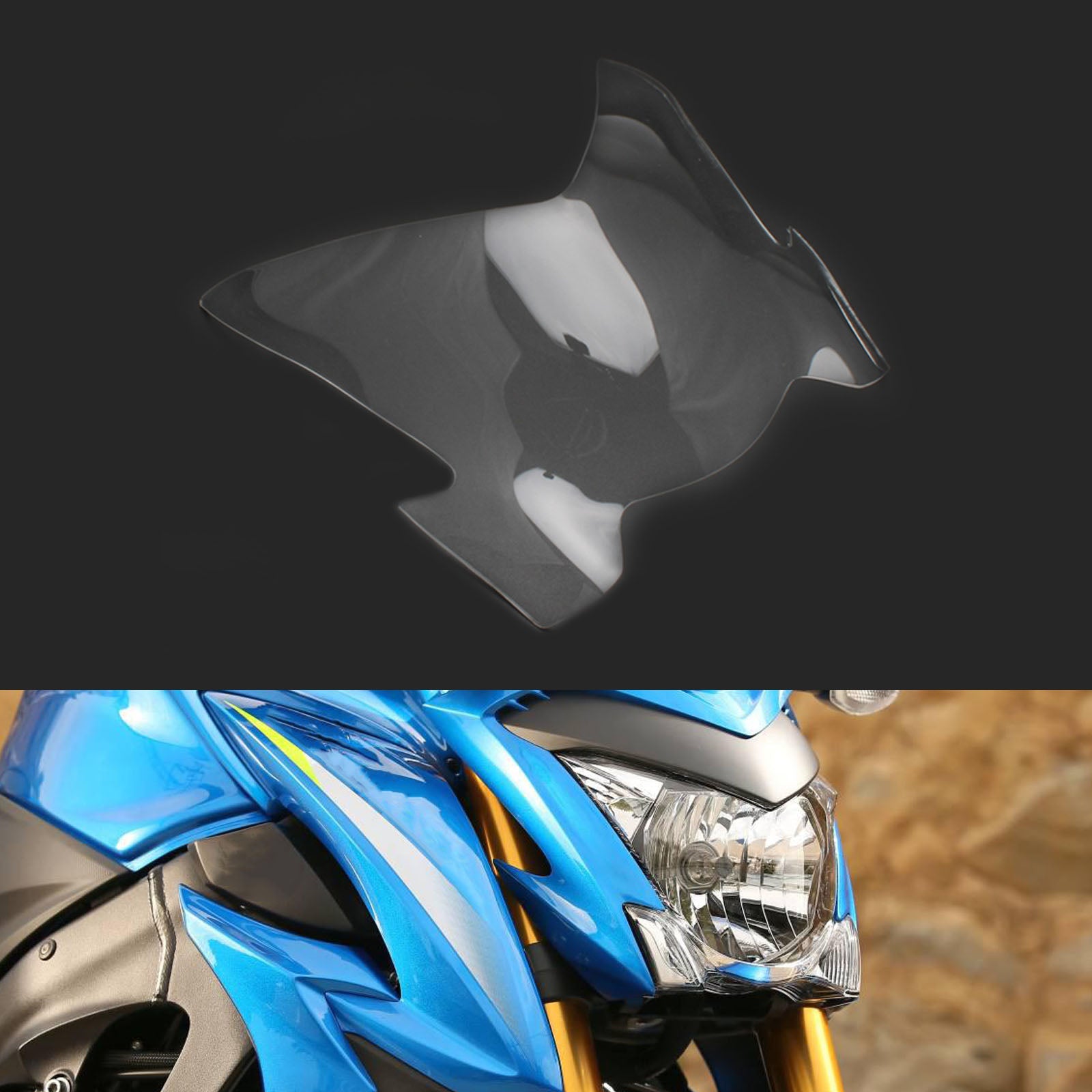 Couvercle de Protection de lentille de phare avant adapté pour Suzuki Gsx-S 1000 2017-21? fumée générique