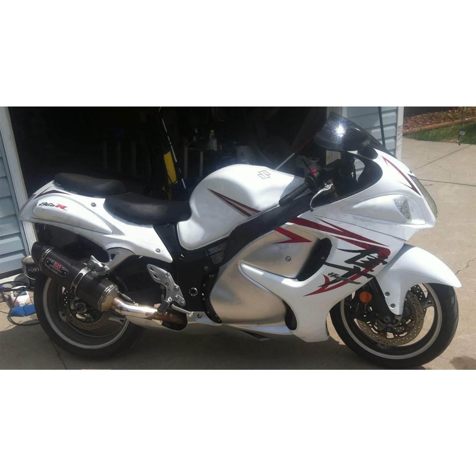 Kapotáž Amotopart 2008-2020 Suzuki Hayabusa GSX1300R bílá&Red Kit