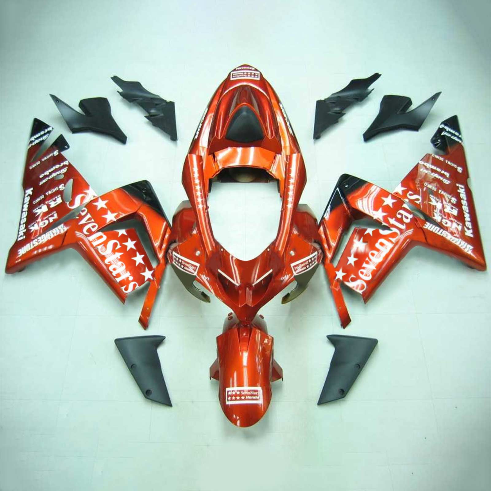 Amotopart Kawasaki 2004–2005 ZX10R Orange Star Verkleidungsset