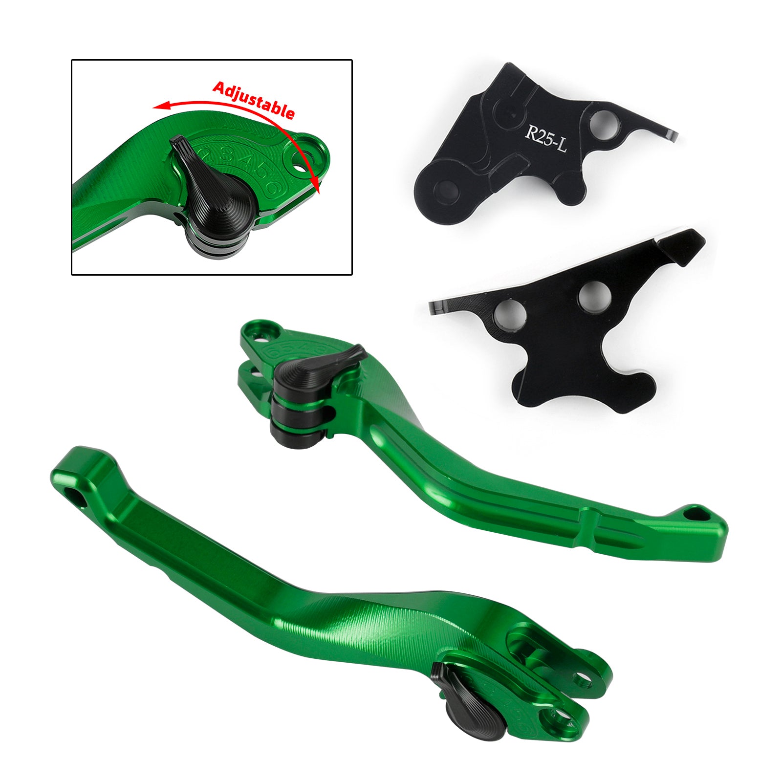 Leva freno frizione corta CNC adatta per Yamaha YZF R25 2014-2015 YZF R3 2015