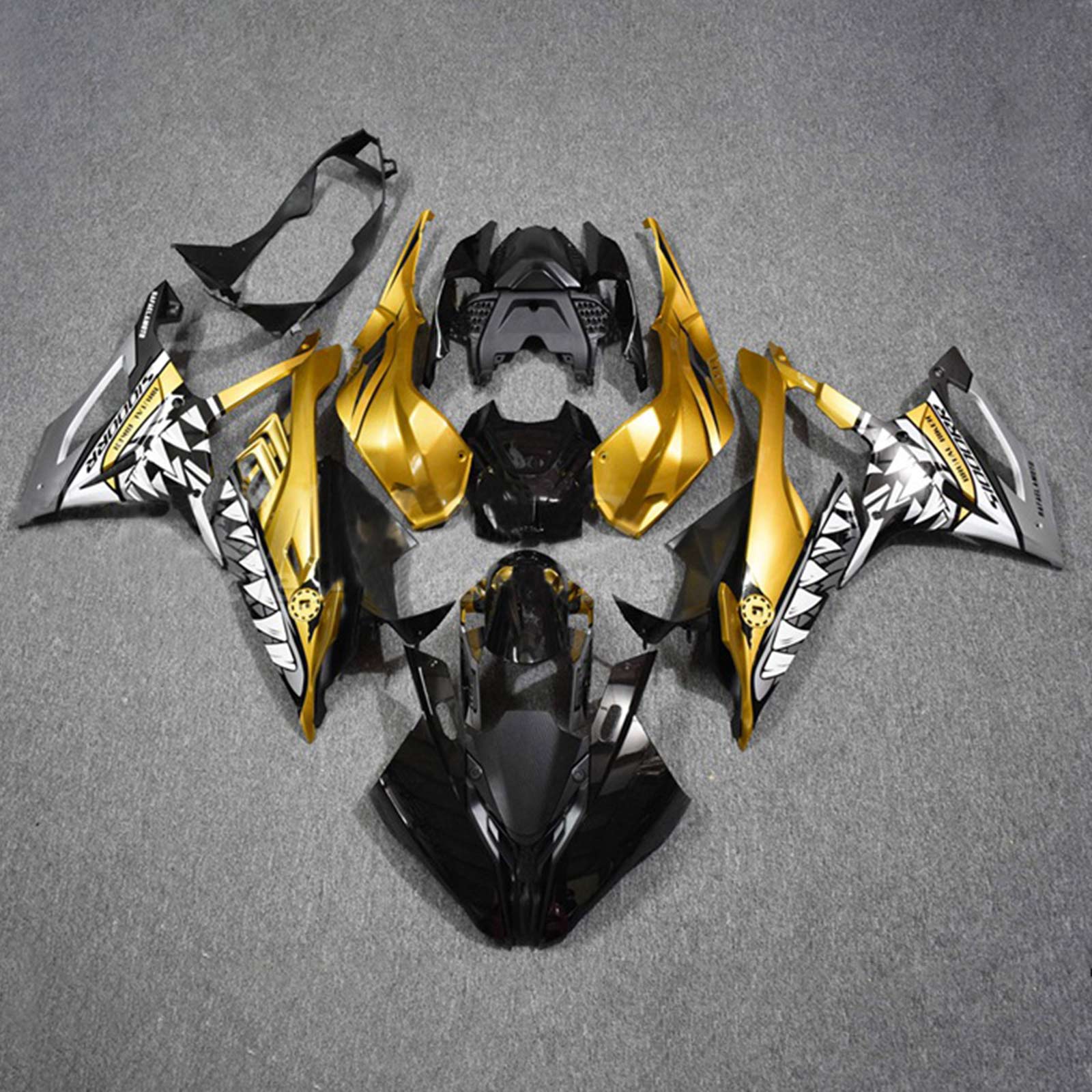 Amotopart 2019-2022 BMW S1000RR/M1000RR Gold Shark Racing Fairing Kit