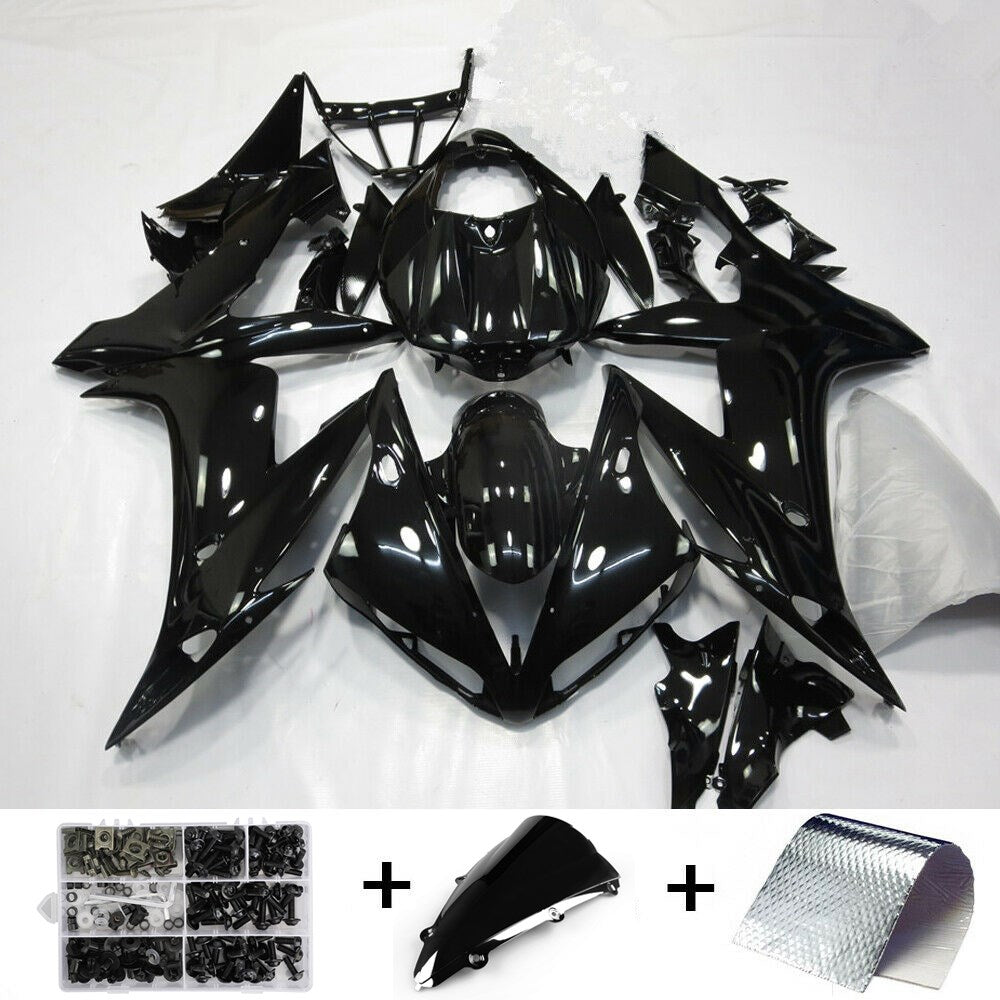 Amotopart 2004-2006 Yamaha YZF R1 Kit de carenado negro brillante