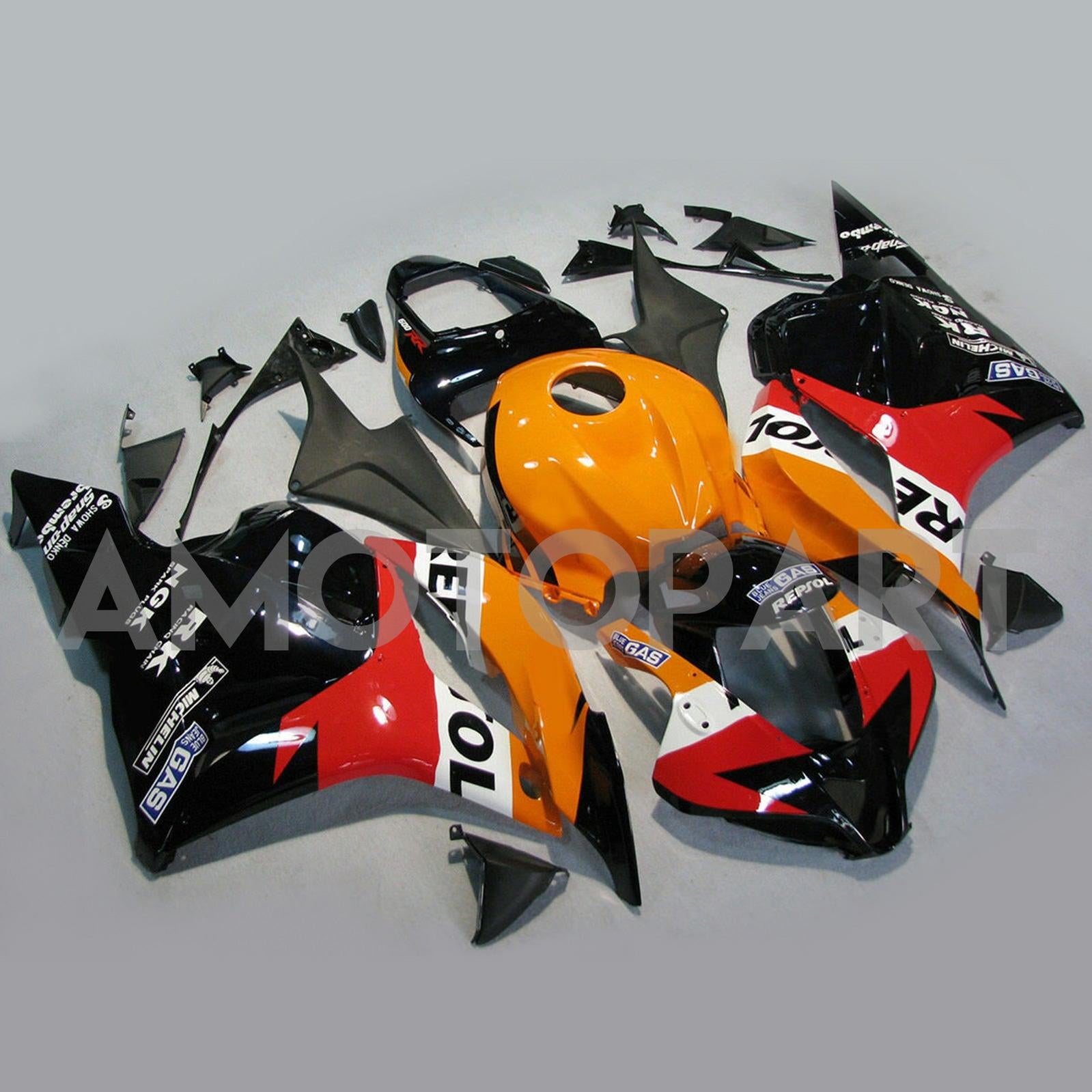 Amotopart 2009-2012 Honda CBR600RR Orange&Black Fairing Kit