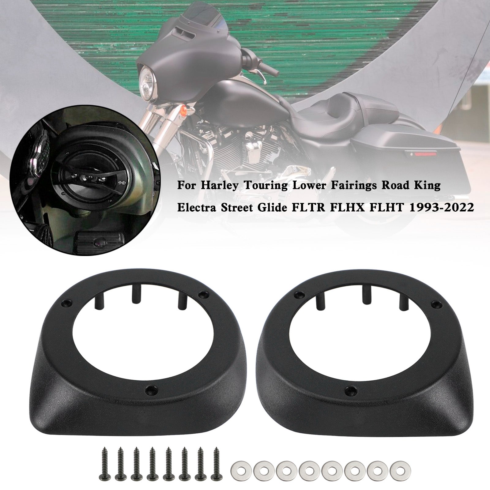 6.5" Speaker Boxes Pod Fit For Touring Road King Lower Fairing 1993-2022 Generic