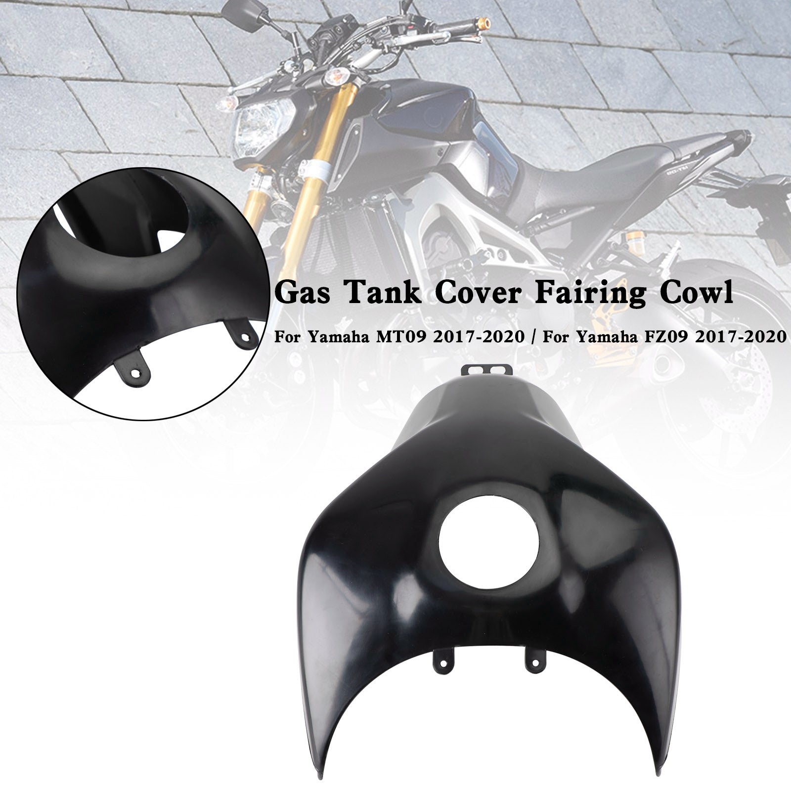 Capot de carénage de garniture de couvercle de réservoir de gaz pour Yamaha MT-09 MT09 FZ09 2017-2020