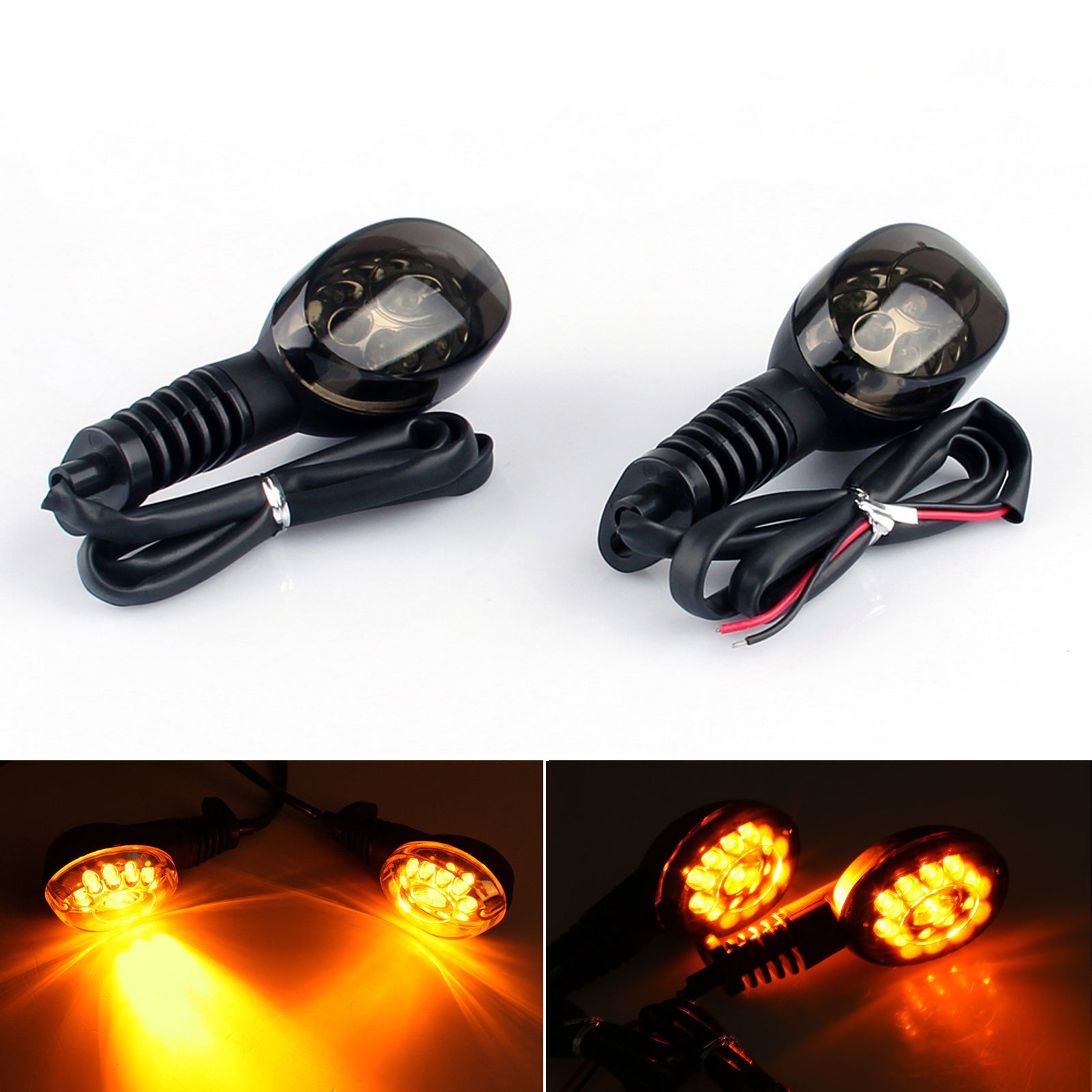 Front Rear LED Turn Signals Blinker Indicator For Kawasaki NINJA 250R