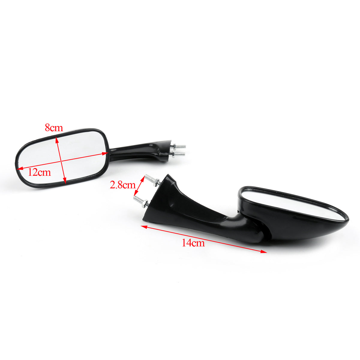 Pair Rearview Mirrors Fit for Honda CBR 250 400 NSR 250 SE SP VFR RVF 400 87-97 Generic