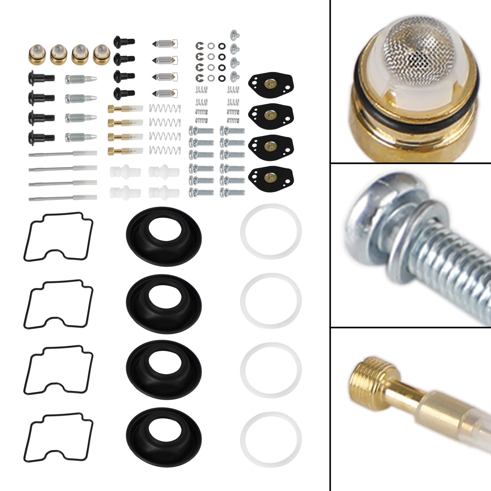 Kit de réparation de reconstruction de carburateur 4X, adapté à Suzuki DRZ400 DRZ400E DRZ400S DRZ400SM générique