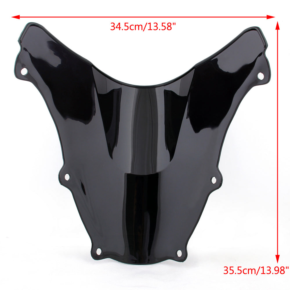 Parabrezza Parabrezza Doppia Bubble Fit Per Suzuki SV650 SV650S 03-12 SV1000S 2003-2008 Nero