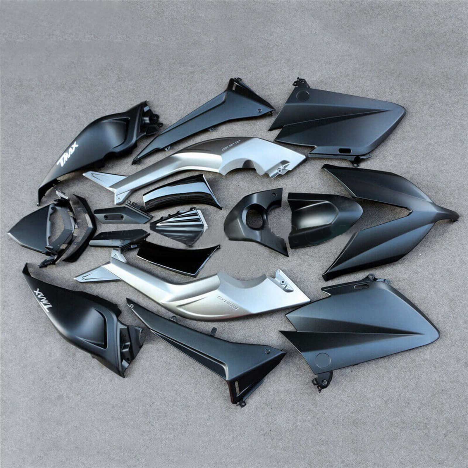 Amotopart 2015-2016 Yamaha T-Max TMAX530 Fairing Black&Sliver Kit