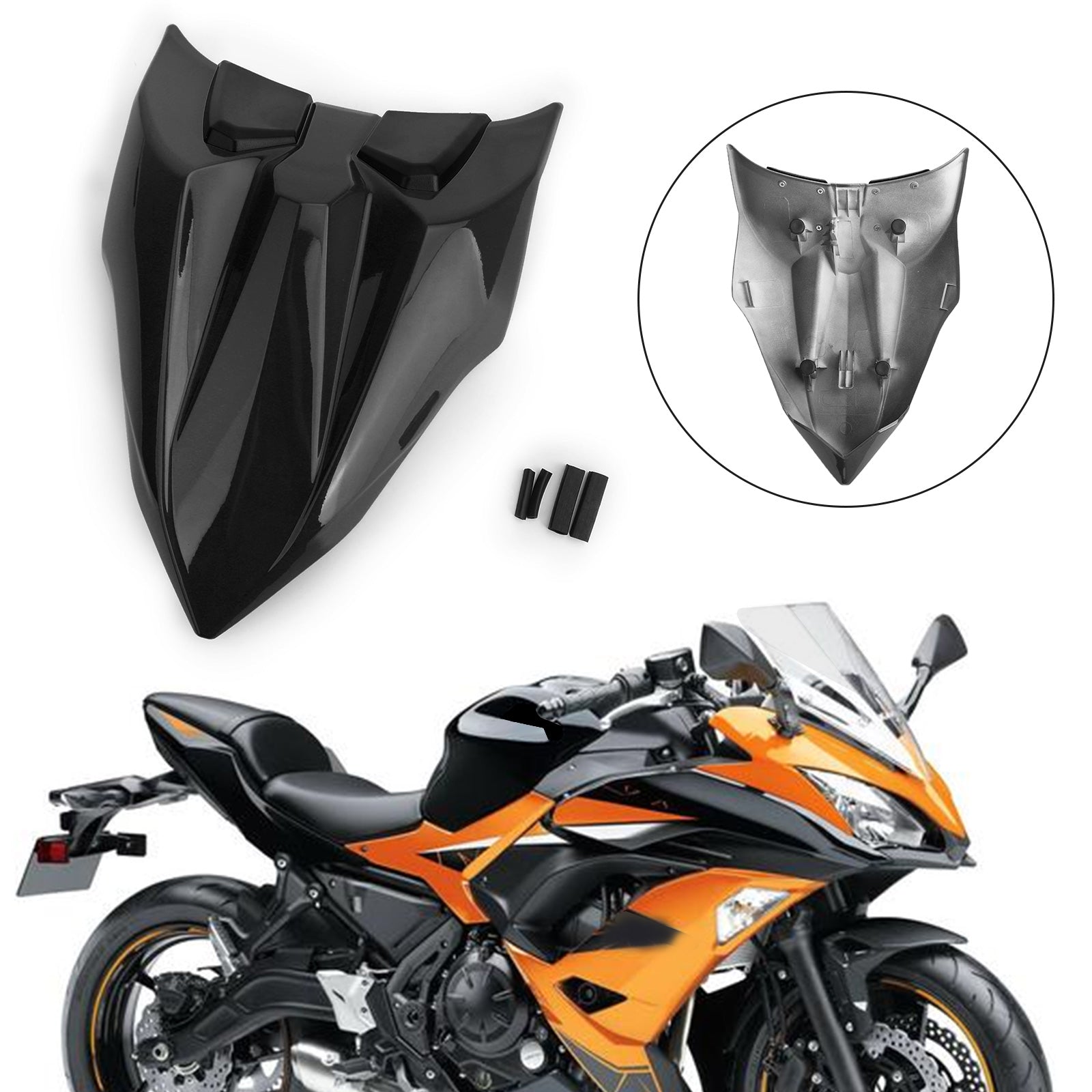 17-23 Kawasaki Z650 Ninja 650 Motorcycle Rear Seat Fairing Cover Cowl