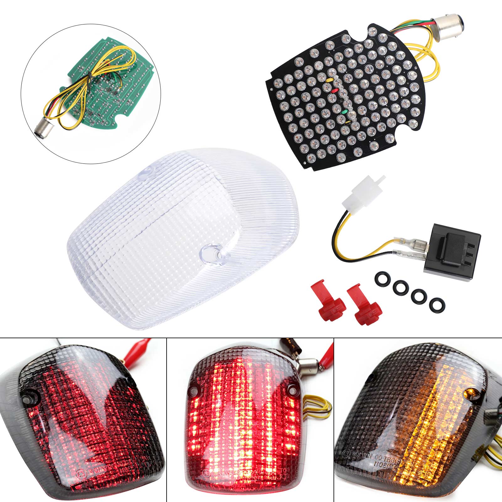 Integrated LED Rear/Tail Light For Honda Sabre Shadow ACE Deluxe Valkyrie Generic