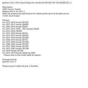 OEM-Zündspulen 3,0 Ohm abgewinkelter Doppelausgang für Honda CB 350F 400F 450 DC1-1