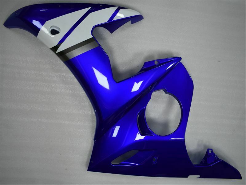 Amotopart 2003 2004 Yamaha YZF R6 Verkleidung Blau Weiß Kit