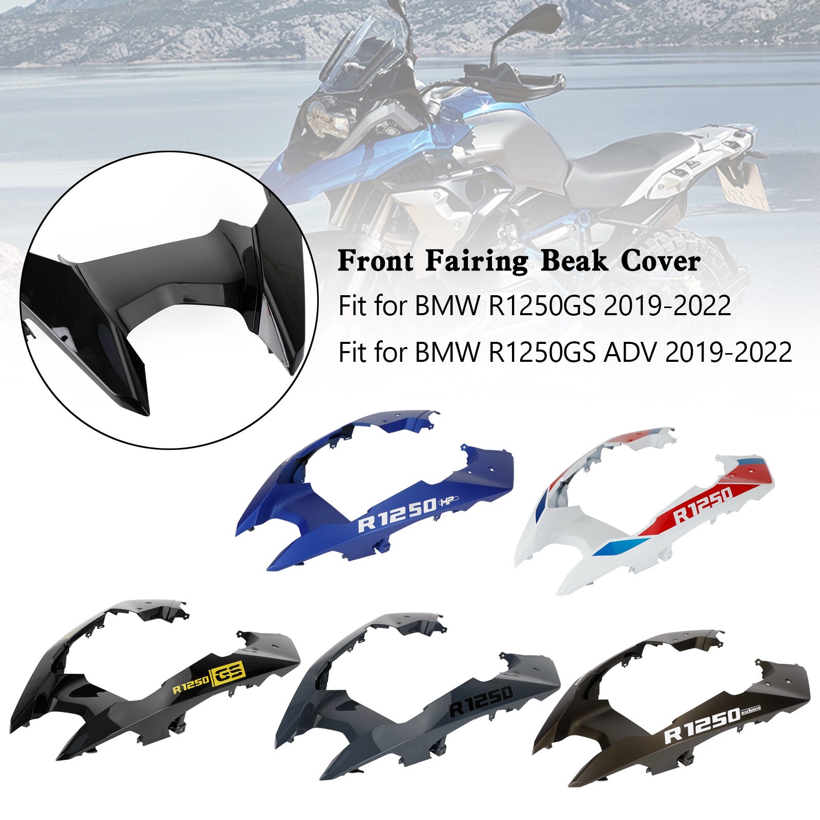 Front Nose Fairing Beak Fender Cover For BMW R1250GS / ADV 2019-2022