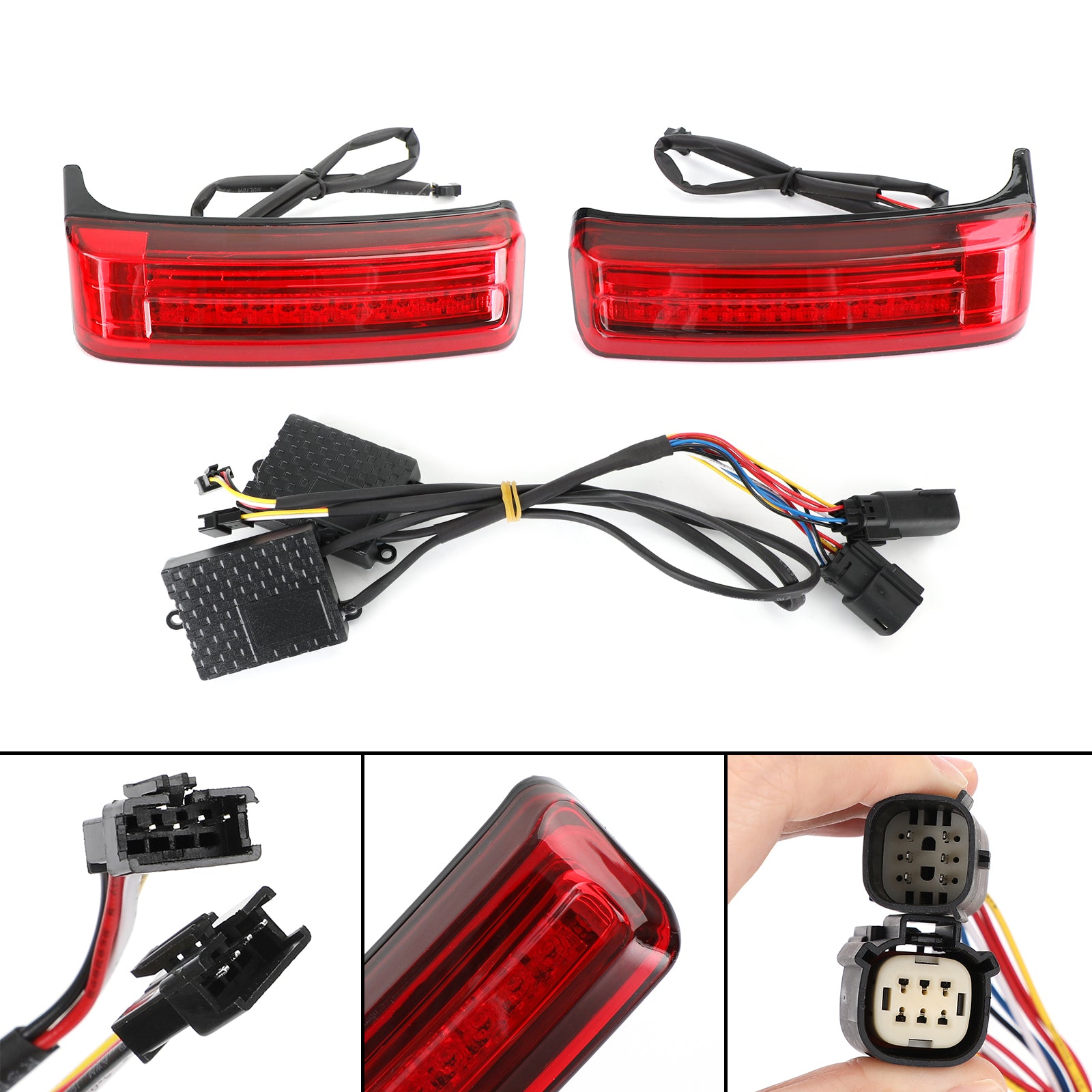 LED Saddlebag Saddle Bags Run Brake Turn Lamp Lights For Touring 2014-2021 Generic