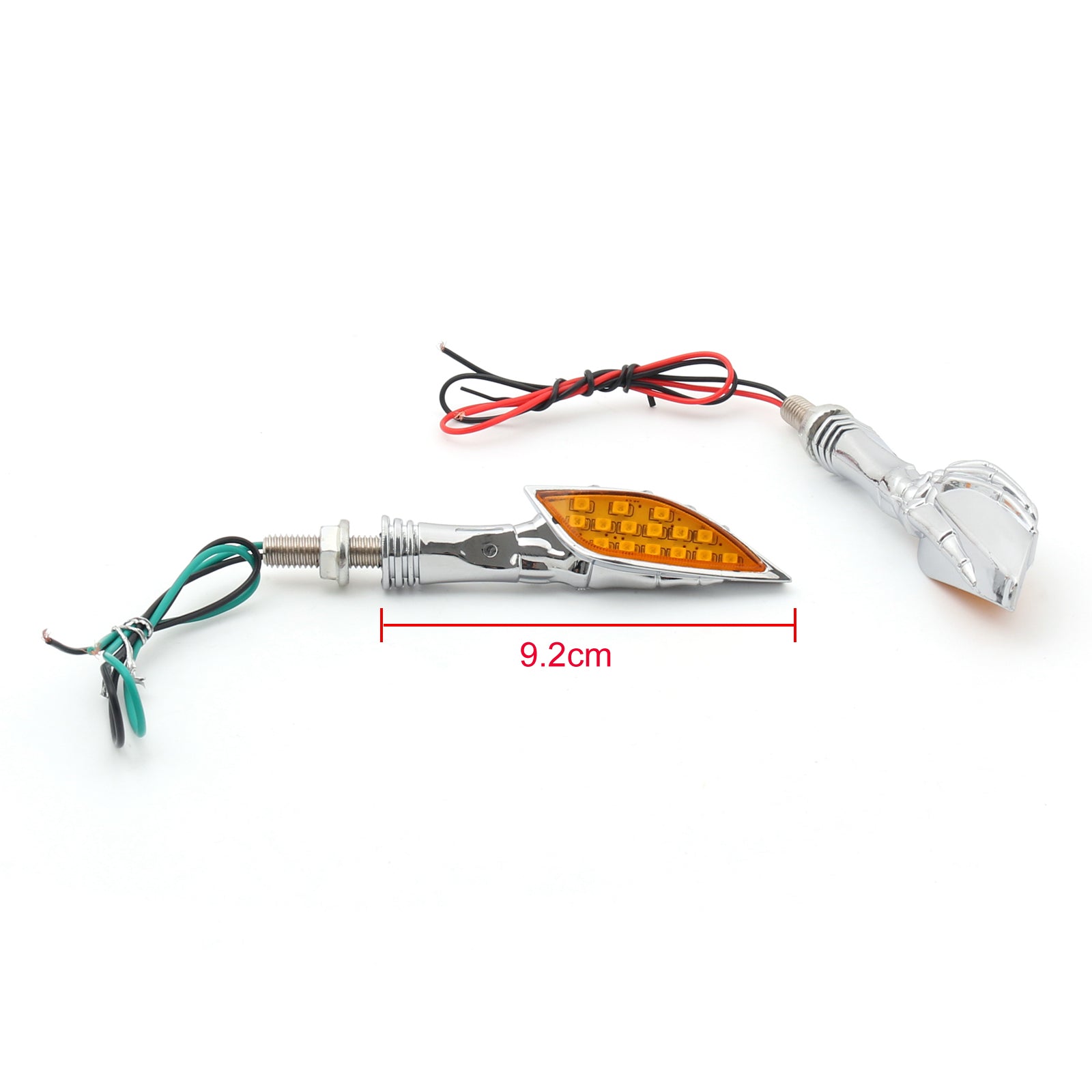 Universal Motorcycle Skeleton Hand LED Turn Signals Blinker Indicator