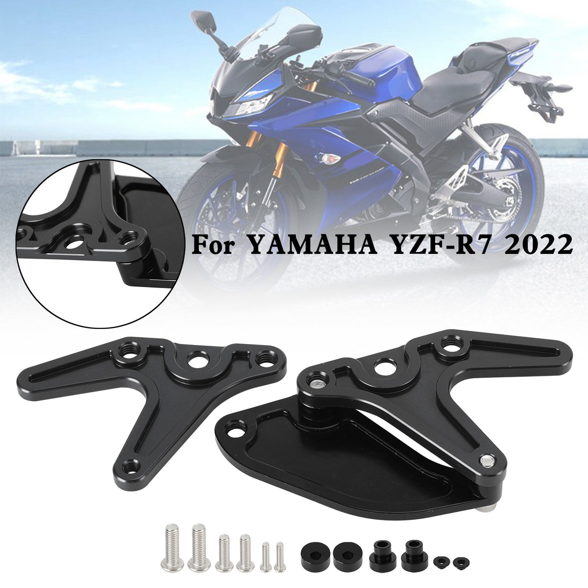 Aluminum Motorcycle Stand Hook Sprocket Toe Guard For Yamaha YZF-R7 R7 2022