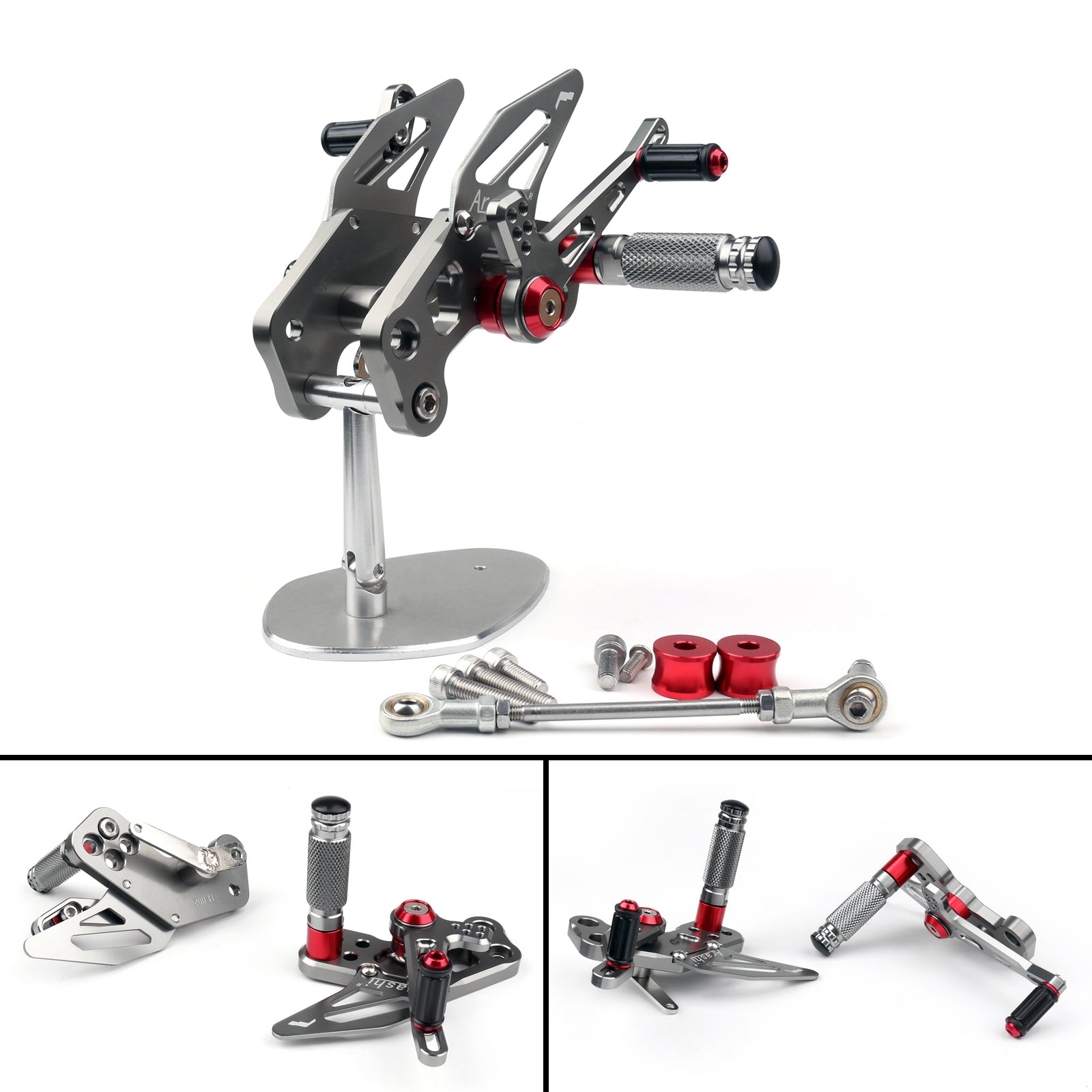 CNC Adjustable Rearsets Footrest Foot Peg Fit For 2016-2019 Kawasaki Z125