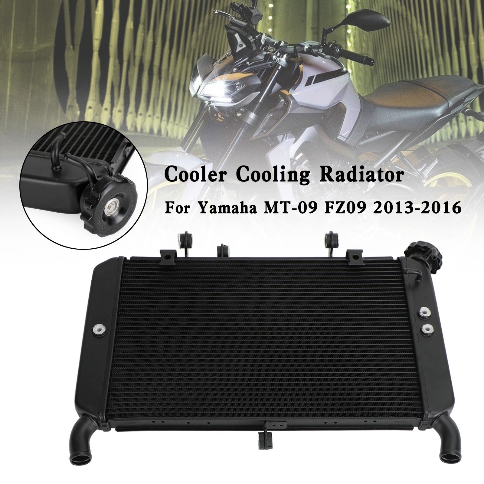 Radiateur de refroidissement par eau pour moteur Core, pour Yamaha MT-09 FZ09 2013 – 2016 générique