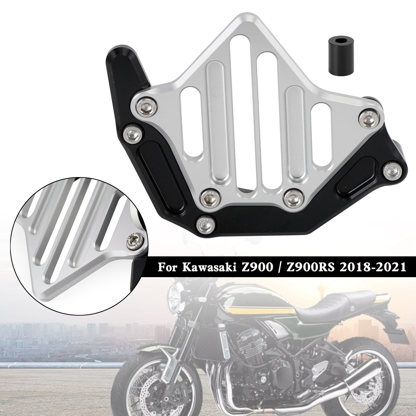 Garde-chaîne de couvercle de pignon avant pour Kawasaki Z900 Z900RS 2018 – 2021