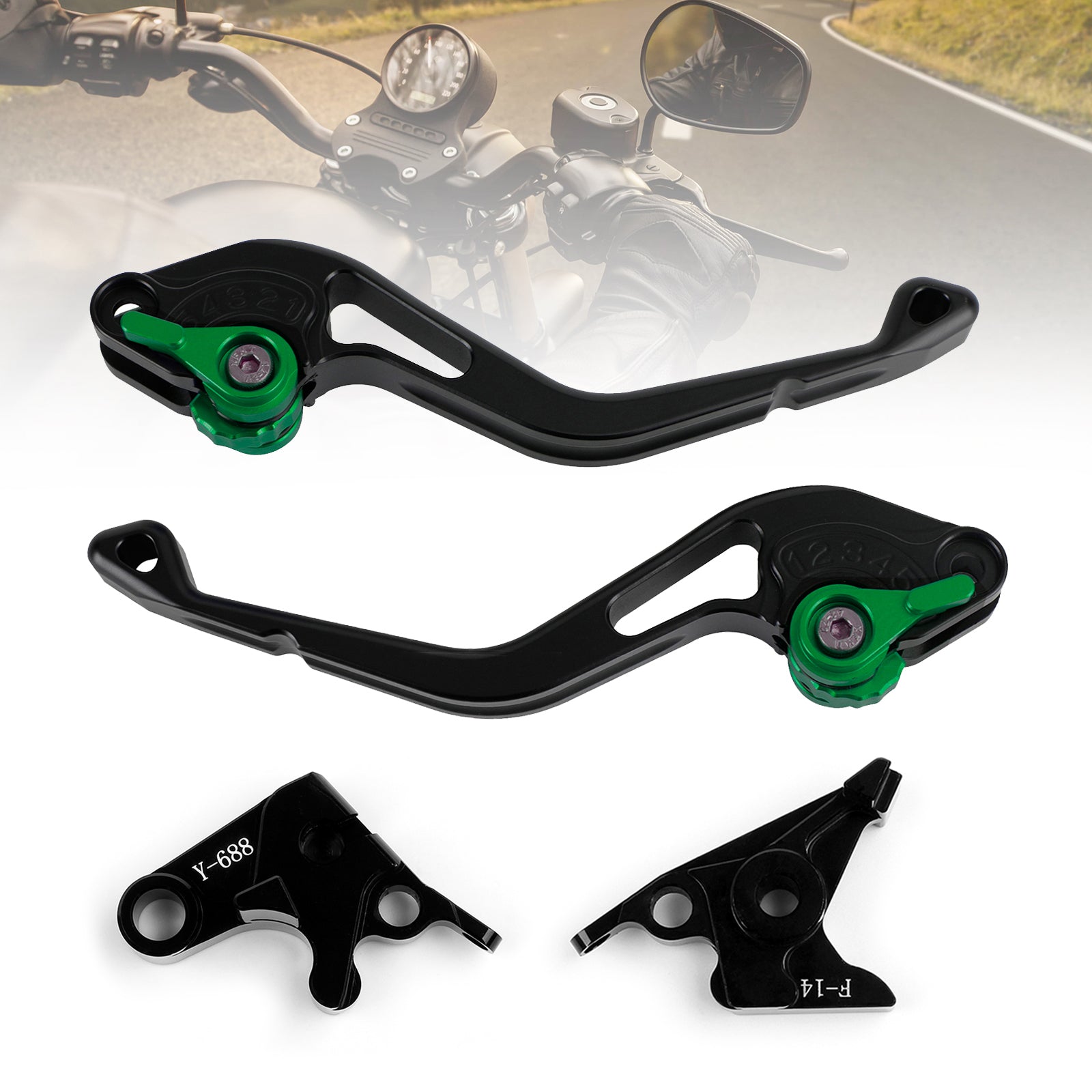 Nueva palanca de freno de embrague corta compatible con Yamaha YZF R1 R6 FZ1 FAZER R6S US/CA