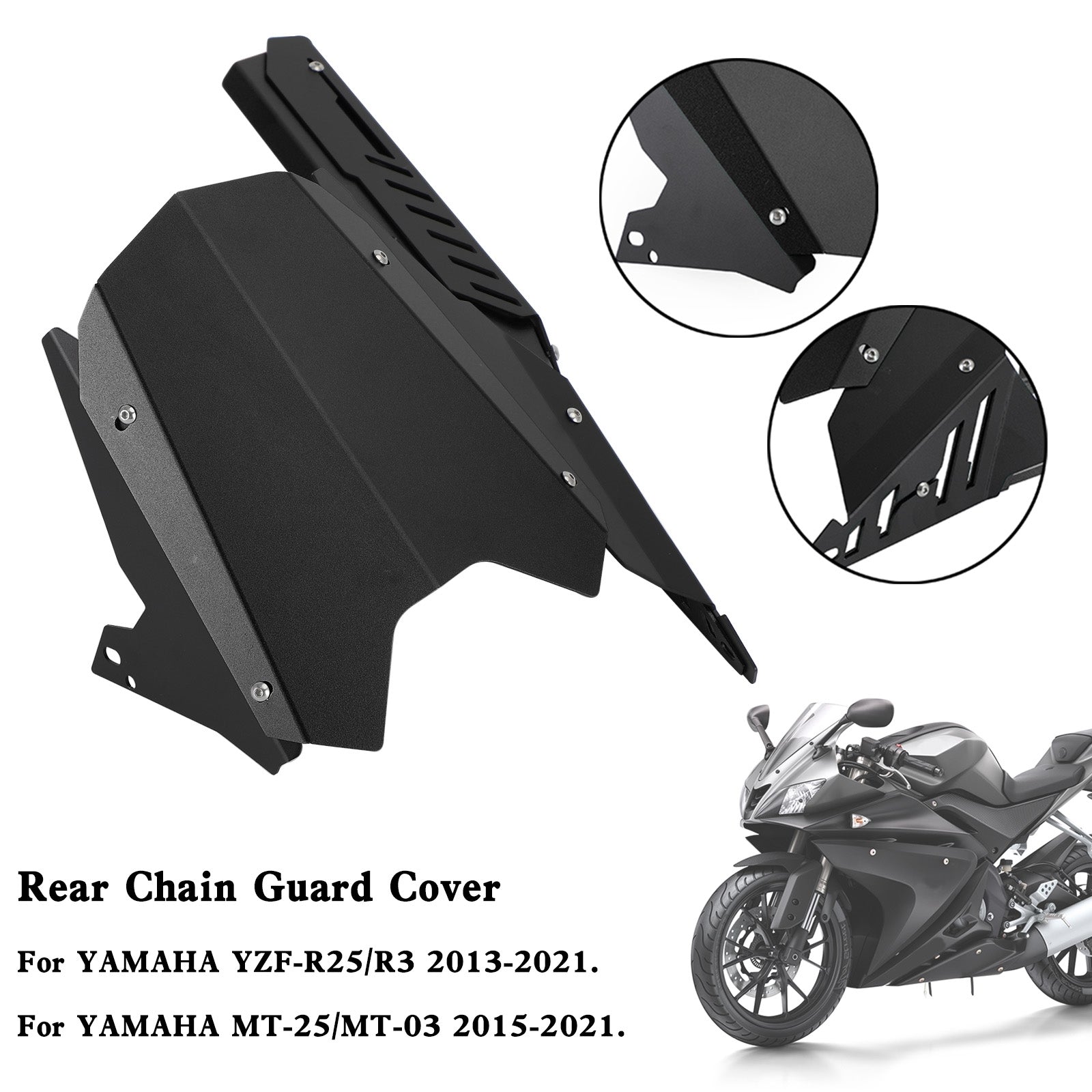 Rear Sprocket Chain Guard Cover For YAMAHA YZF R25 R3 MT-25 MT-03 13-21 Generic