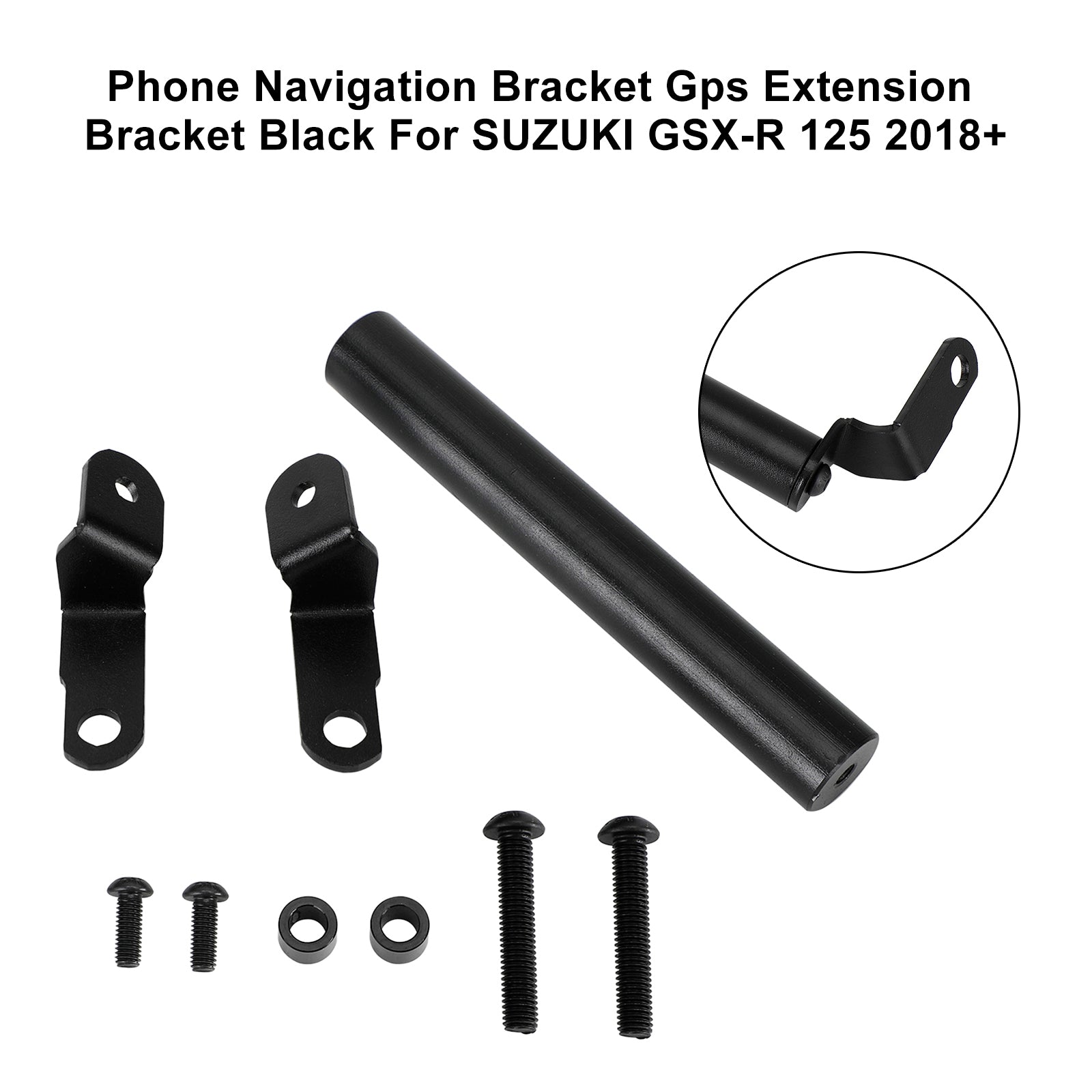 Support de navigation de téléphone support d'extension Gps noir pour Suzuki Gsx-R 125 2018+