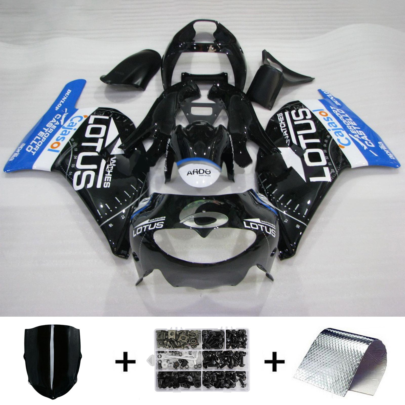 Amotopart 1994-1997 Aprilia RS250 Black&Blue Fairing Kit