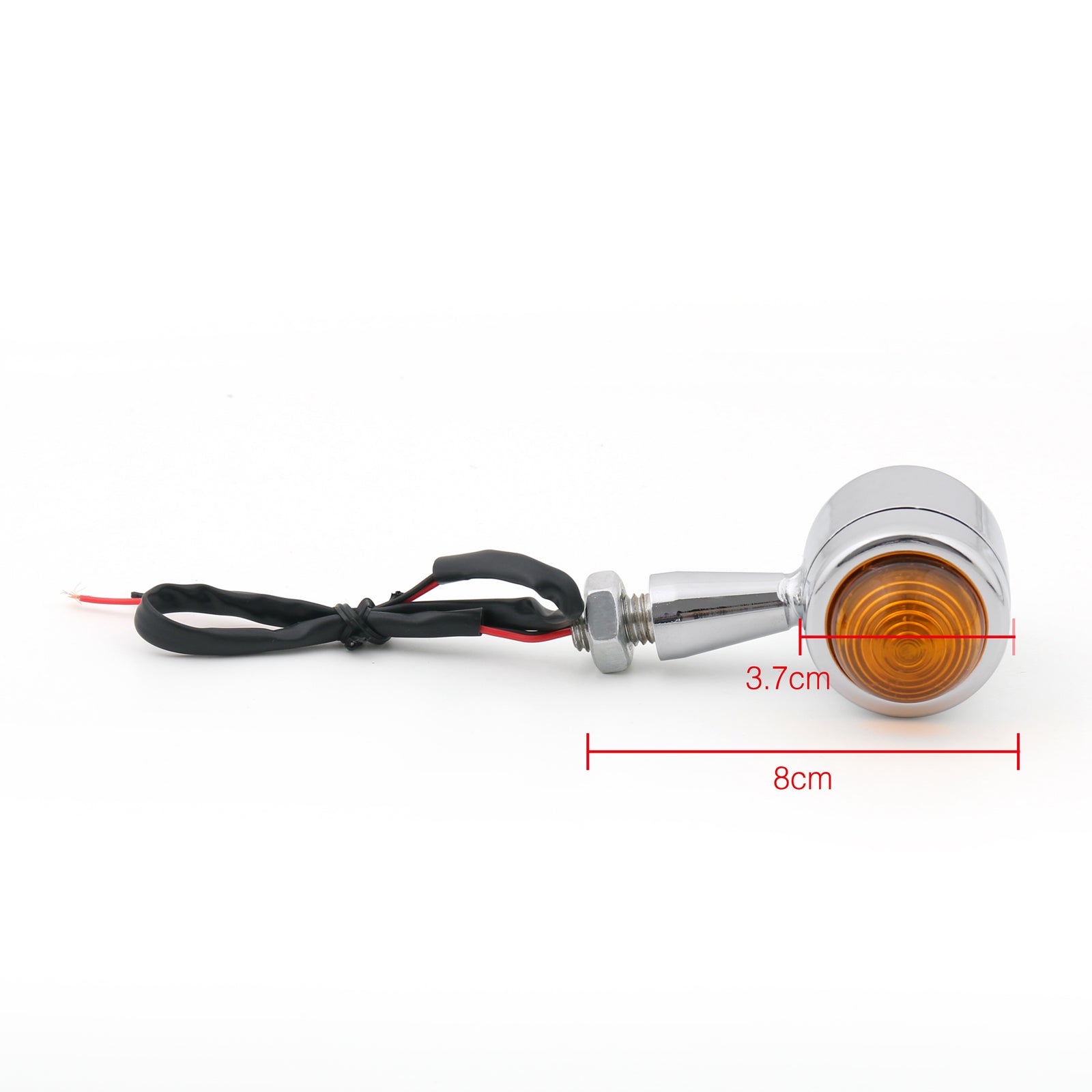 2x indicatori di direzione per motociclette Mini Heavy Duty Bullet lampeggianti neri