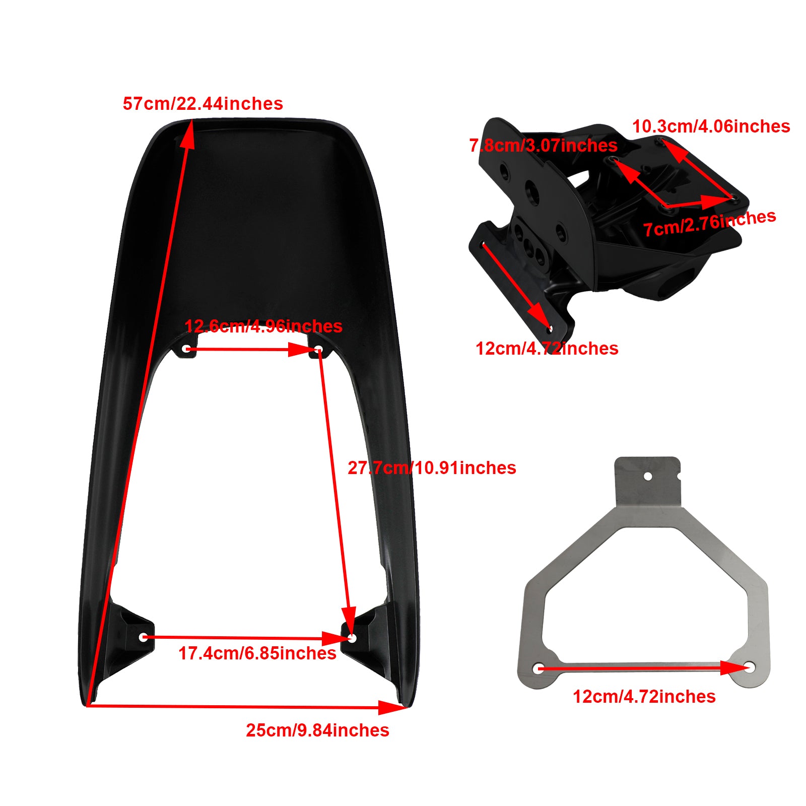 Heckverkleidung + Nummernschildhalterung passend für Kawasaki Z900RS 2018–2022 Generic