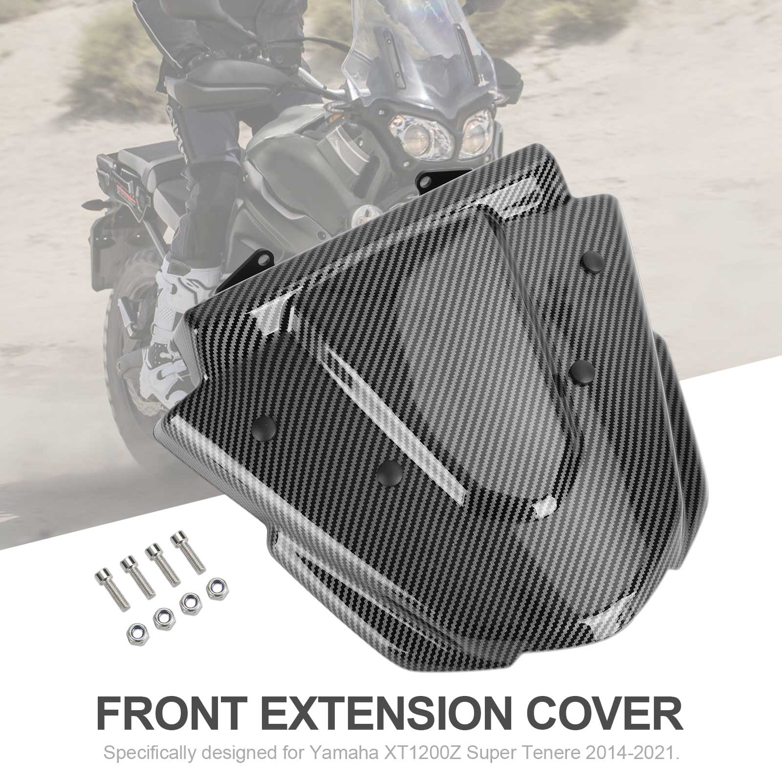 Cubierta de extensión de guardabarros, cono de nariz de pico delantero para Yamaha XT1200Z 2014-2021 genérico