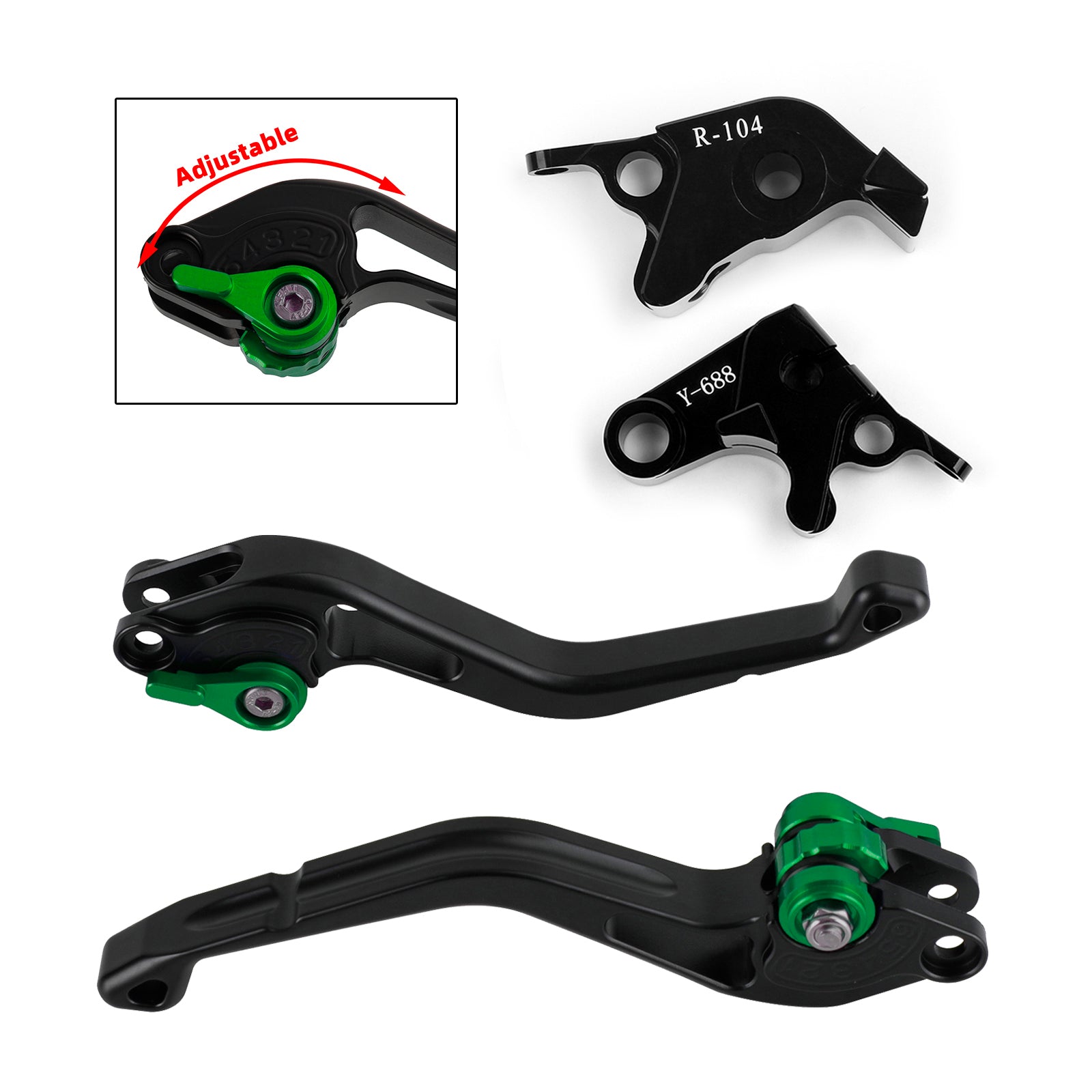 Nouveau levier de frein d'embrayage court adapté pour Yamaha YZF R1 R6 R6S VERSION CA/ue