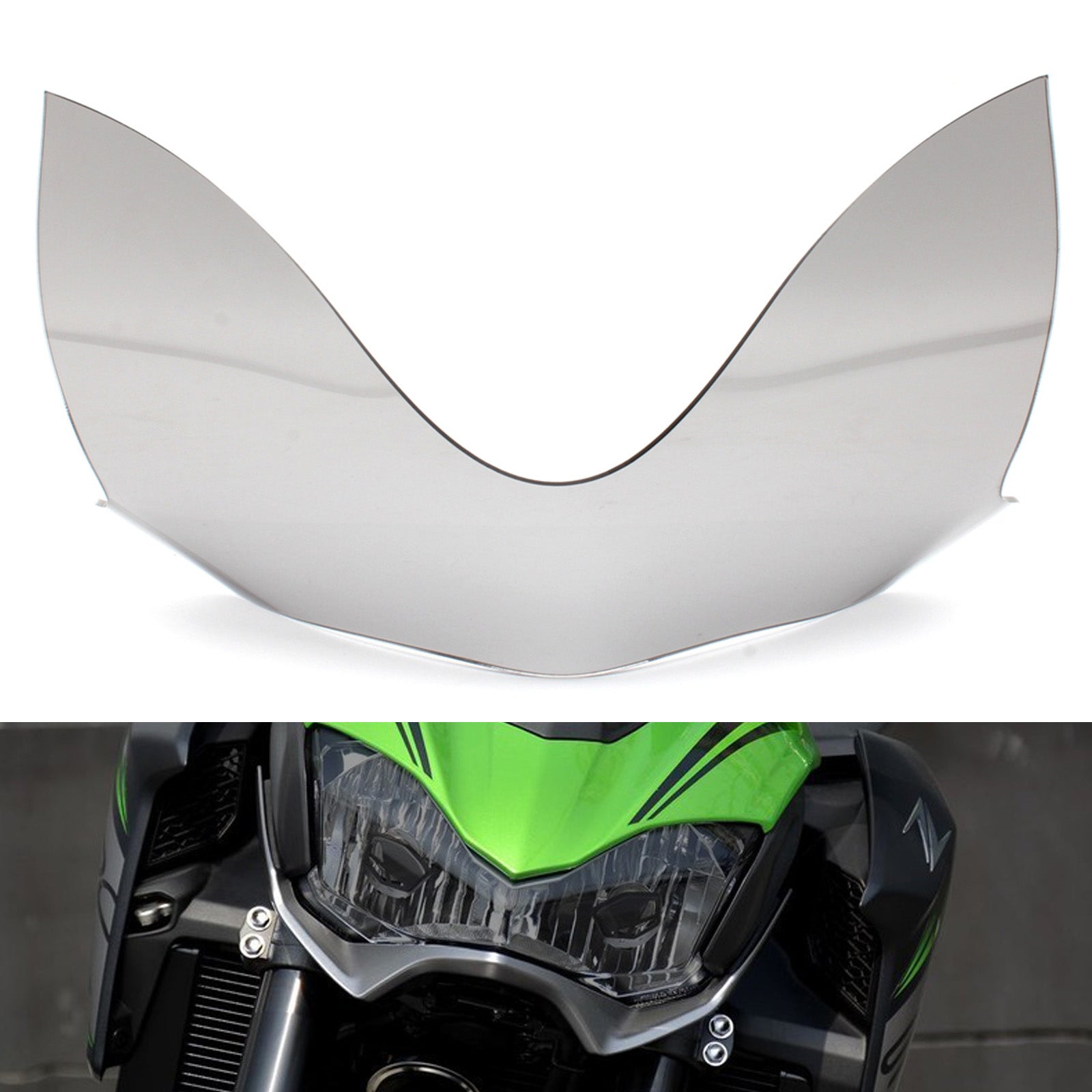 Lente della lampada anteriore Protezione della lente del faro adatta per Kawasaki Z900 2017-2019 Fumo generico