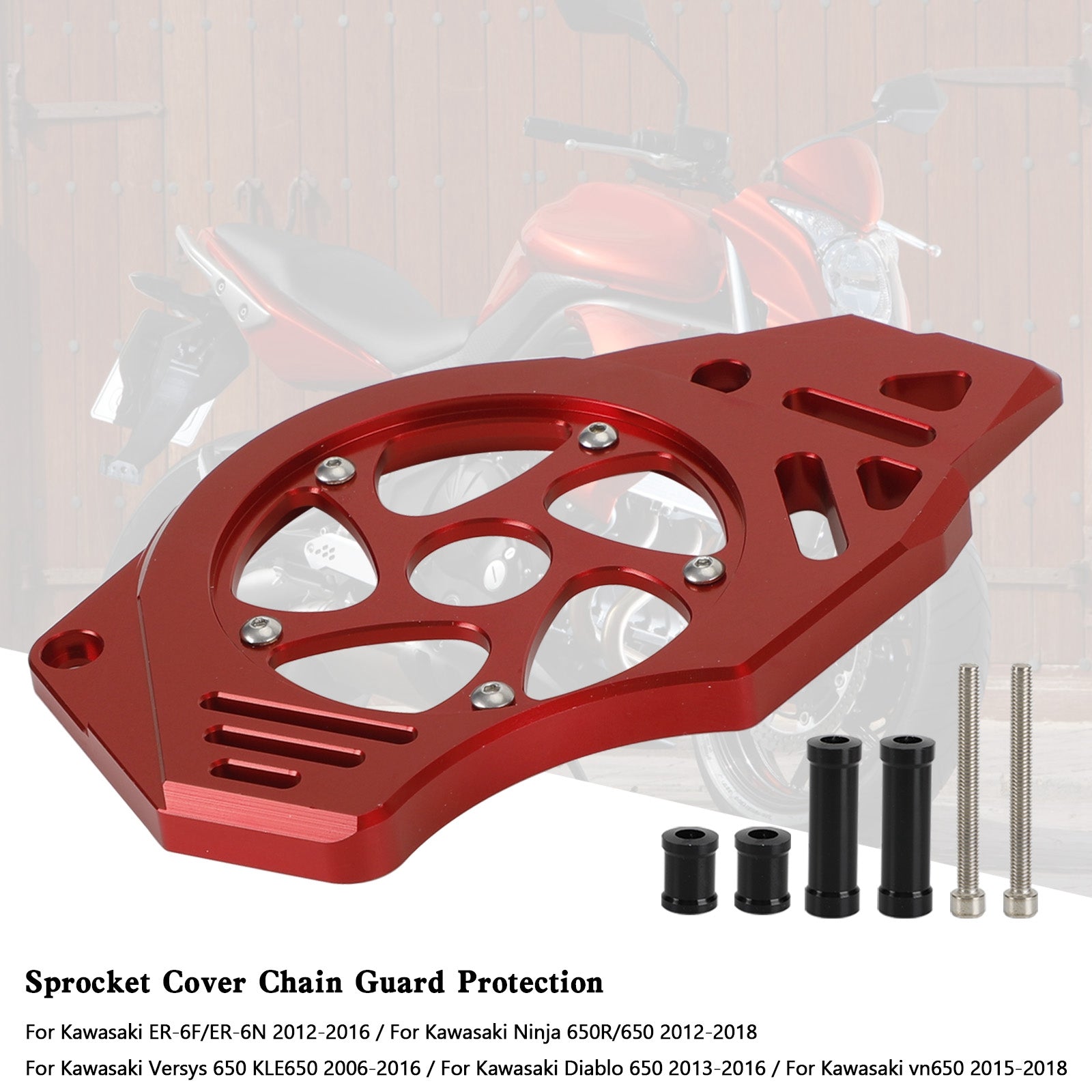 Sprocket Cover Chain Guard Protection For Kawasaki Ninja Vulcan 650 ER-6N