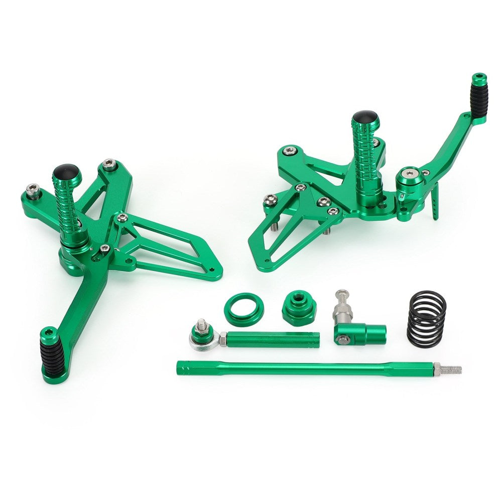 Estriberas traseras de aluminio CNC aptas para Kawasaki Ninja ZX 25R ZX-25R 2020 - 2021 Envío exprés genérico por FedEx