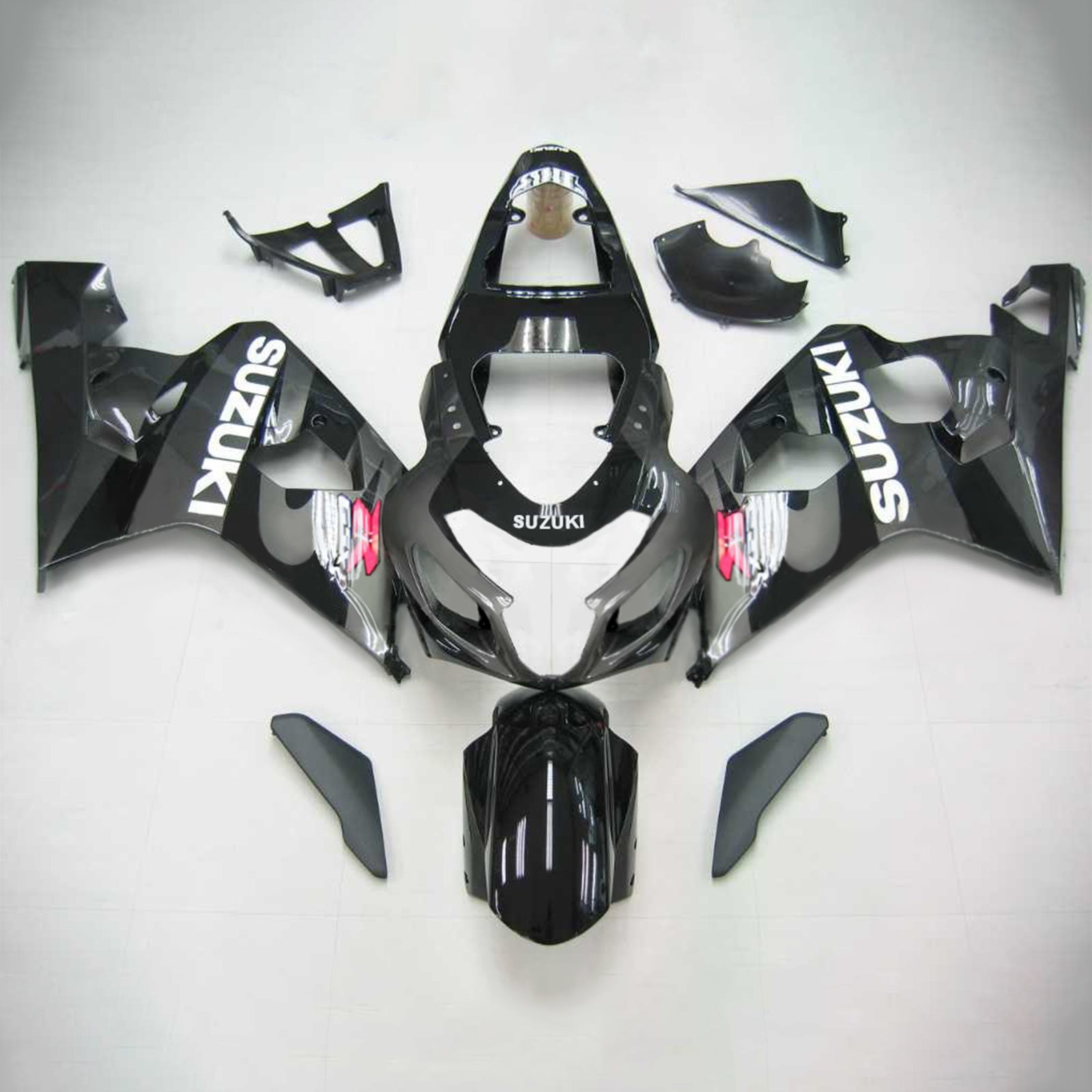 Amotopart Suzuki 2004-2005 GSXR 600/750 Kit de carenagem cinza preto