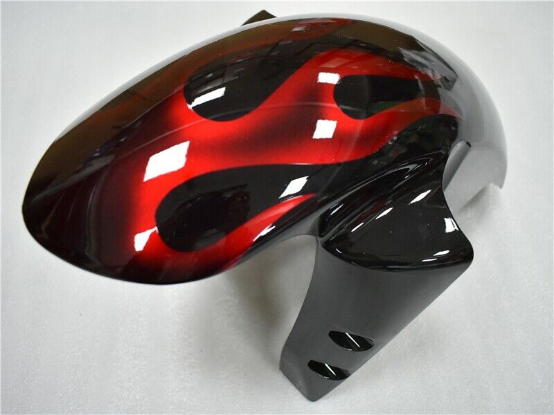 Amotopart 2003-2004 Yamaha YZF R6 Fairing Black&Red Flame Kit