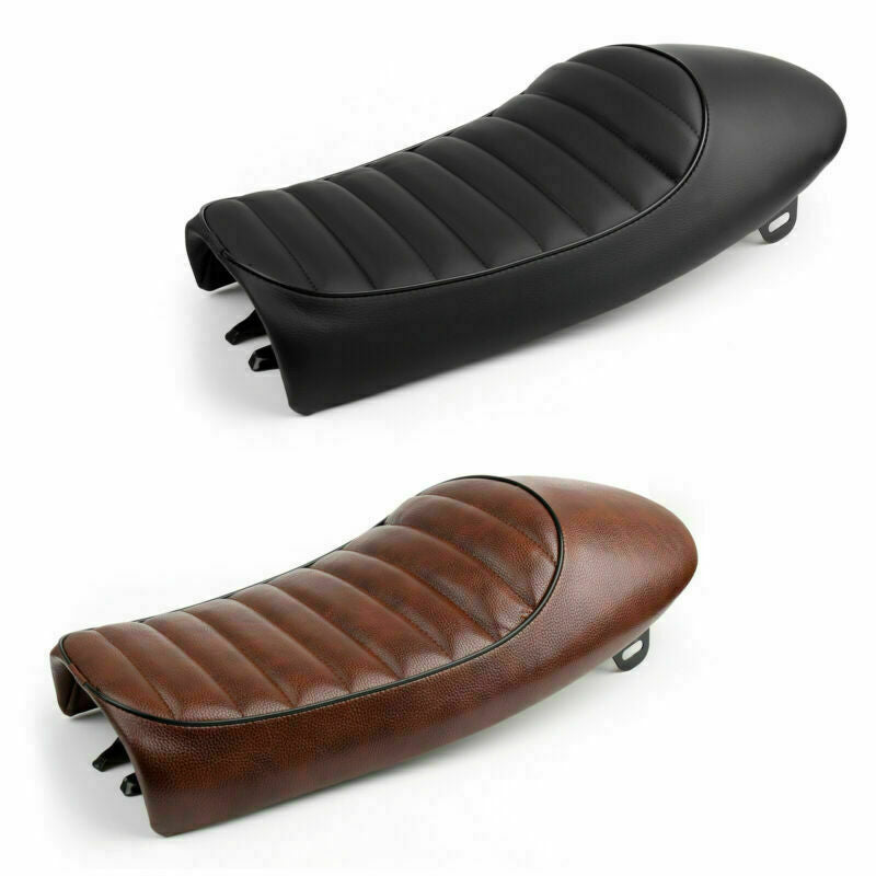 Asiento vintage con joroba plana para Cafe Racer Custom Scramblers Trackers Bobber