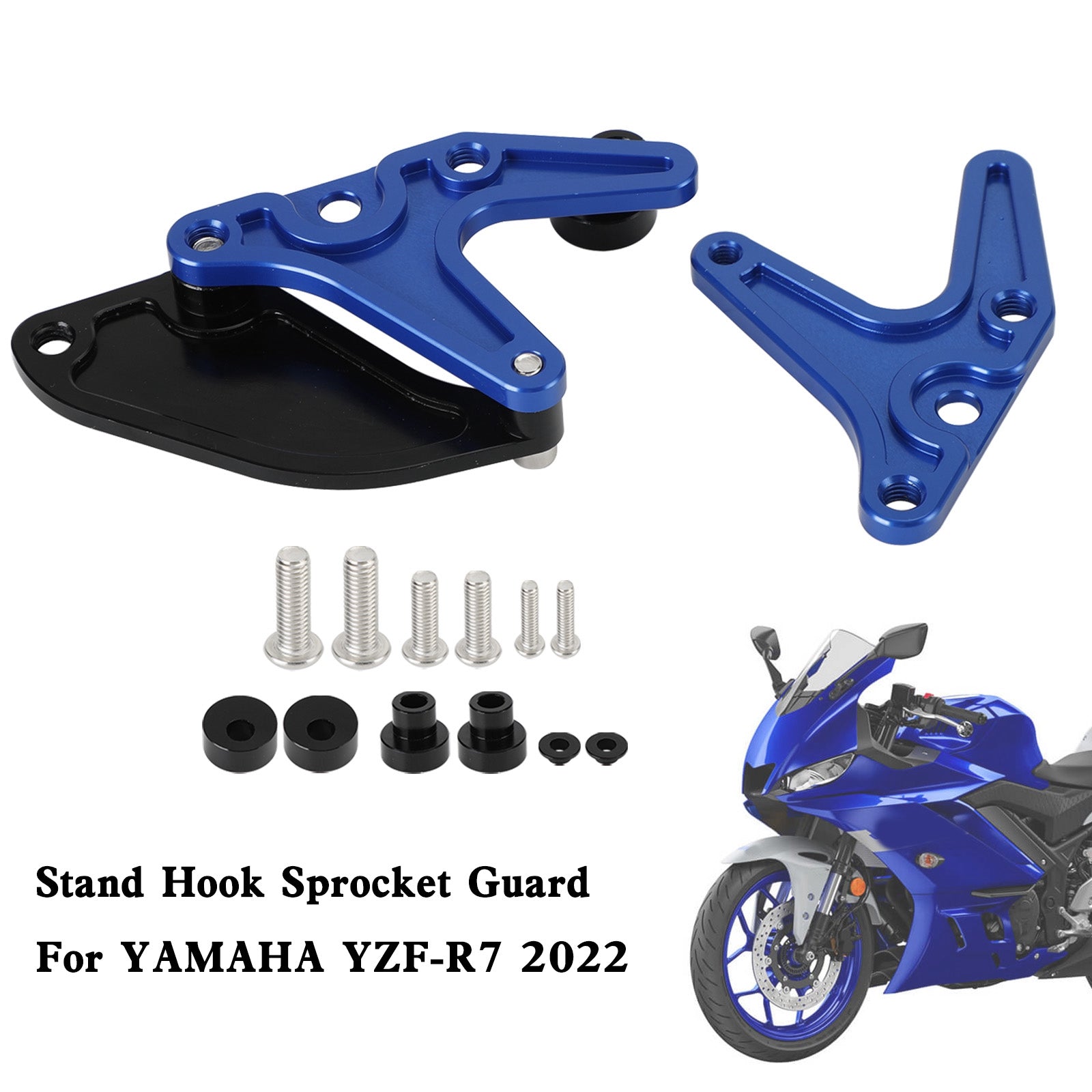 Aluminum Motorcycle Stand Hook Sprocket Toe Guard For Yamaha YZF-R7 R7 2022