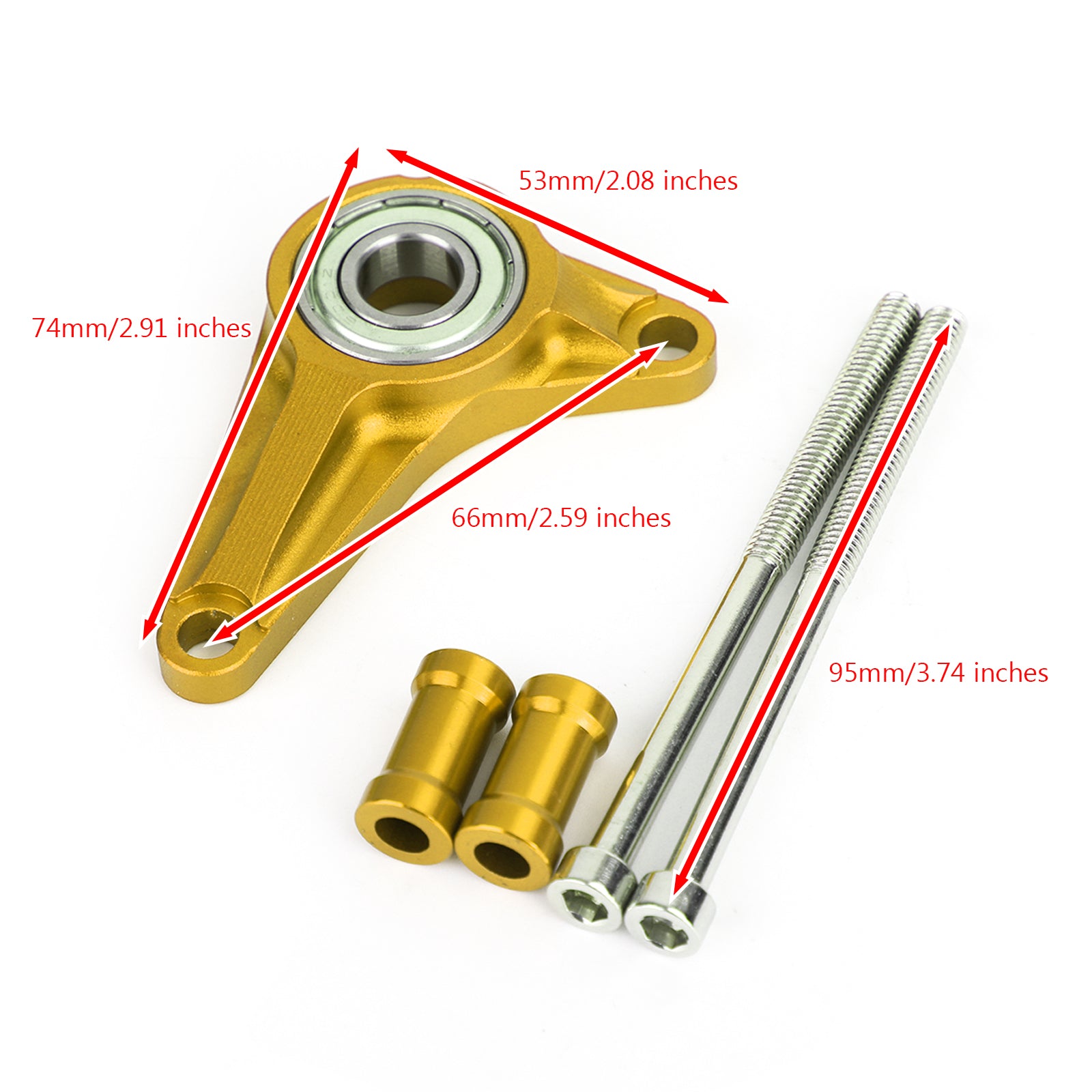 Honda MSX125 Grom 125 13-15 MSX125SF Grom 125 16-19 Shifting Gear Stabilizer w/ Mounting Bolts Yellow