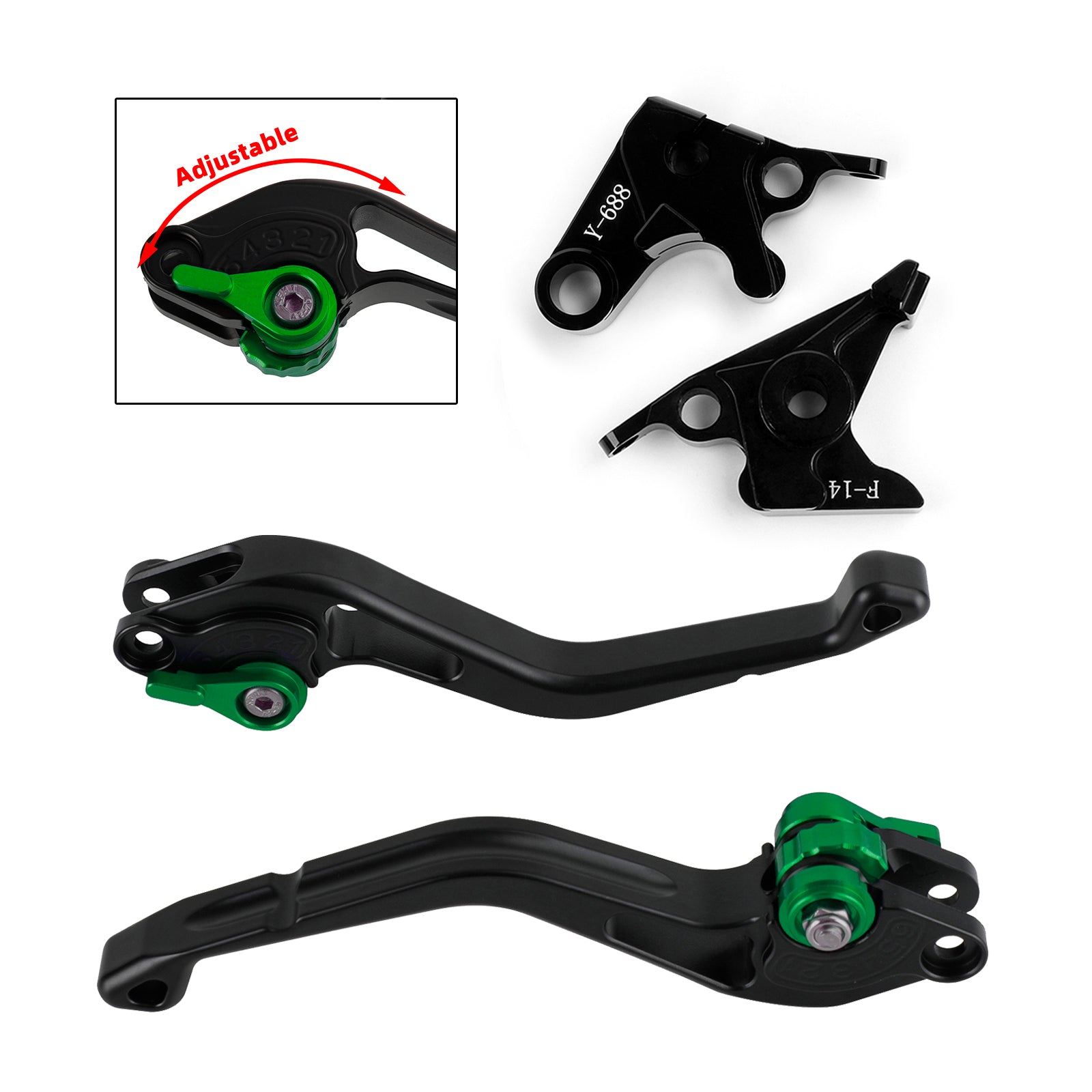 Nouveau levier de frein d'embrayage court adapté pour Yamaha YZF R1 R6 FZ1 FAZER R6S US/CA