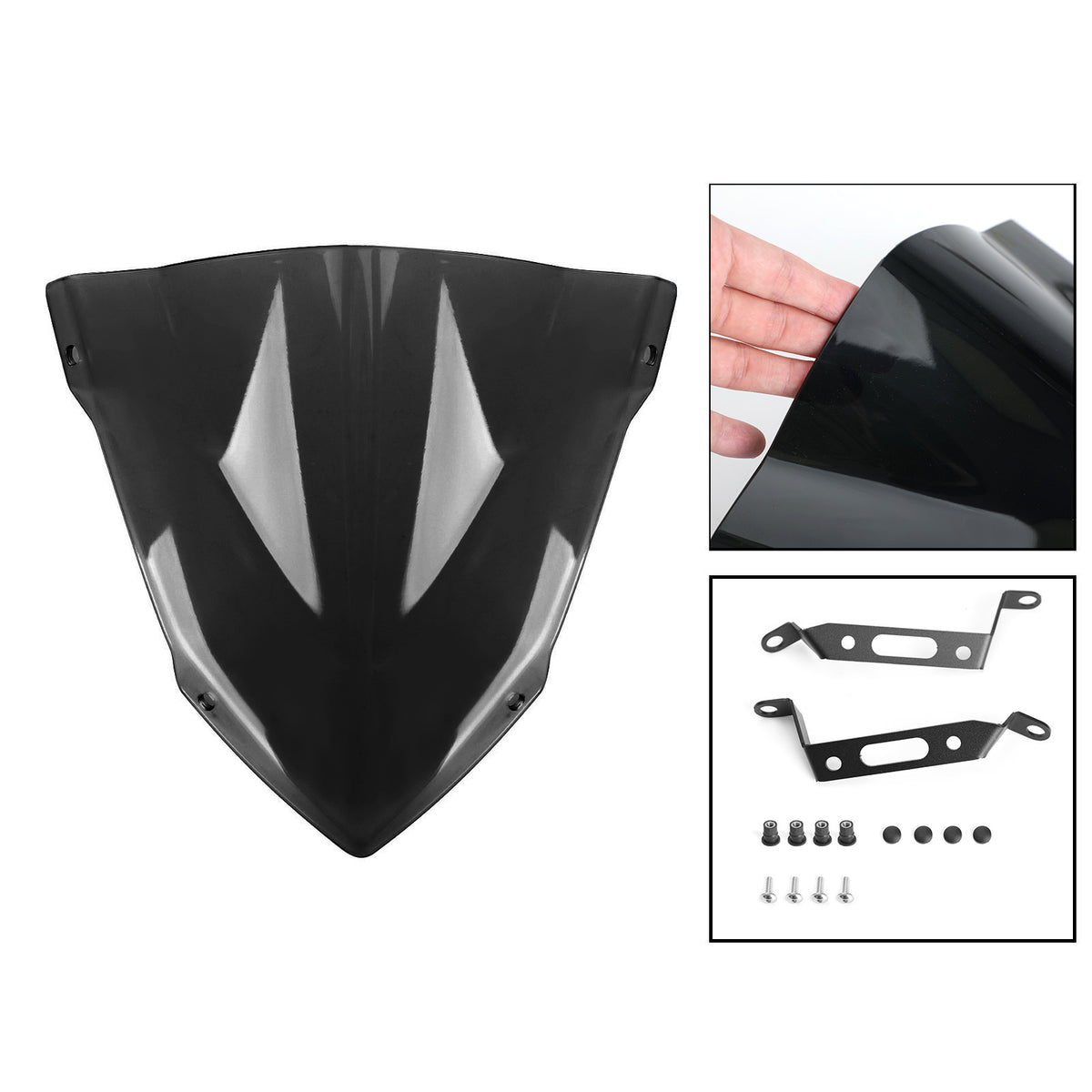 ABS-Motorrad-Windschutzscheibe, passend für Yamaha MT-07 MT07 2018–2020