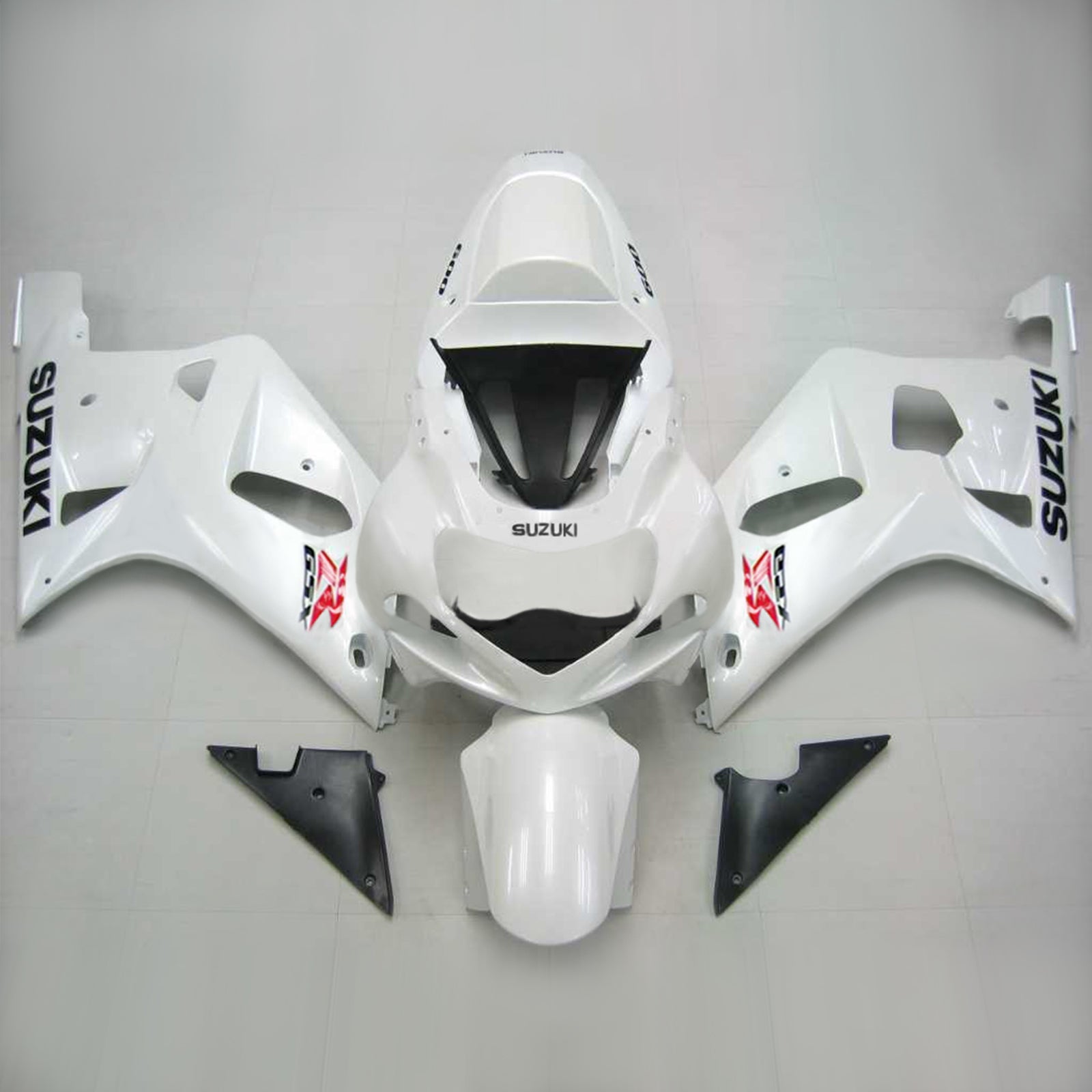 Amotopart Suzuki 01-03 GSXR600 & 00-03 GSXR750 White Fairing Kit