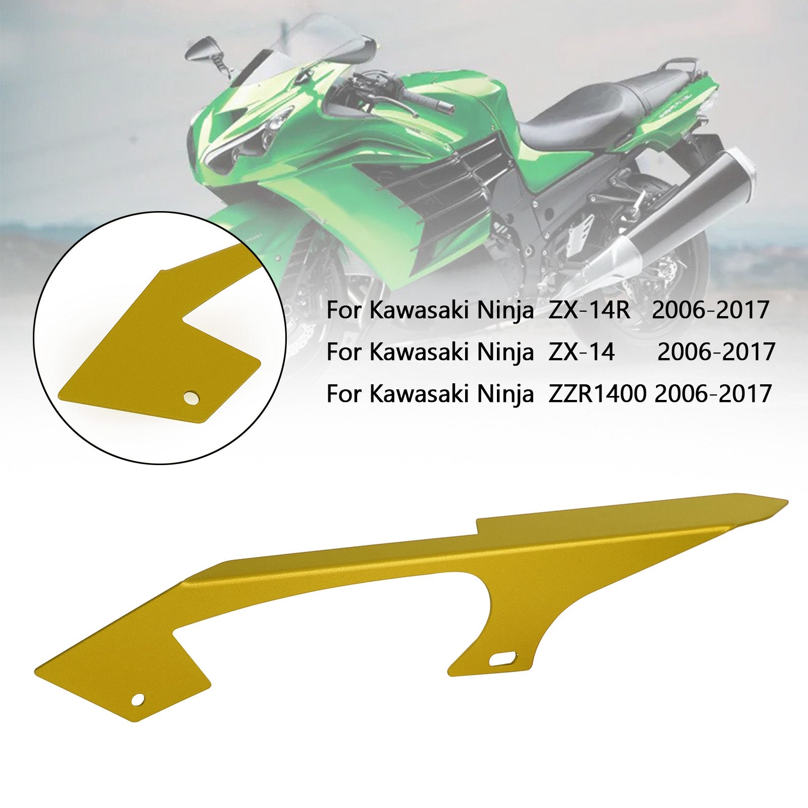 Kettenrad-Kettenschutzabdeckung für Kawasaki Ninja ZZR1400 ZX14 ZX14R 2006–2017