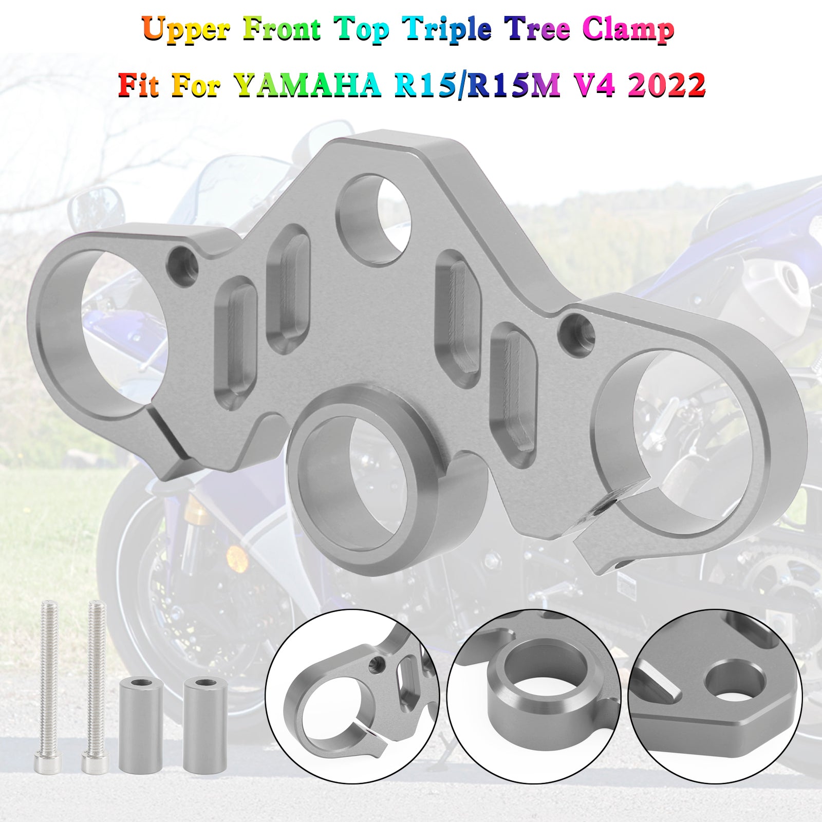 CNC Aluminum Upper Front Top Triple Tree Clamp For YAMAHA R15 V4 R15M 2022 Generic