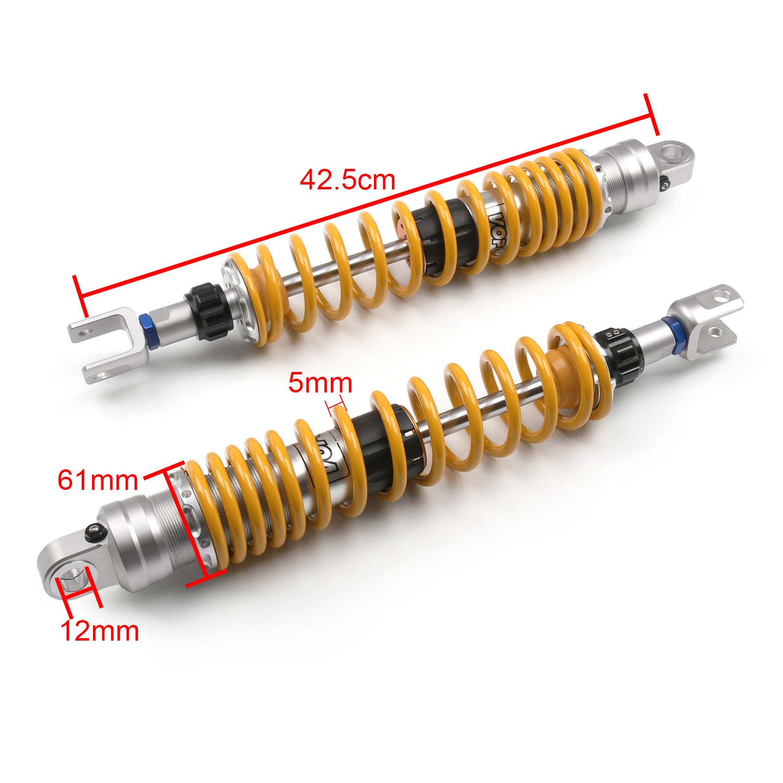 Suspension d'amortisseurs d'air arrière de Honda 425mm adaptée pour Honda Silver Wing 600