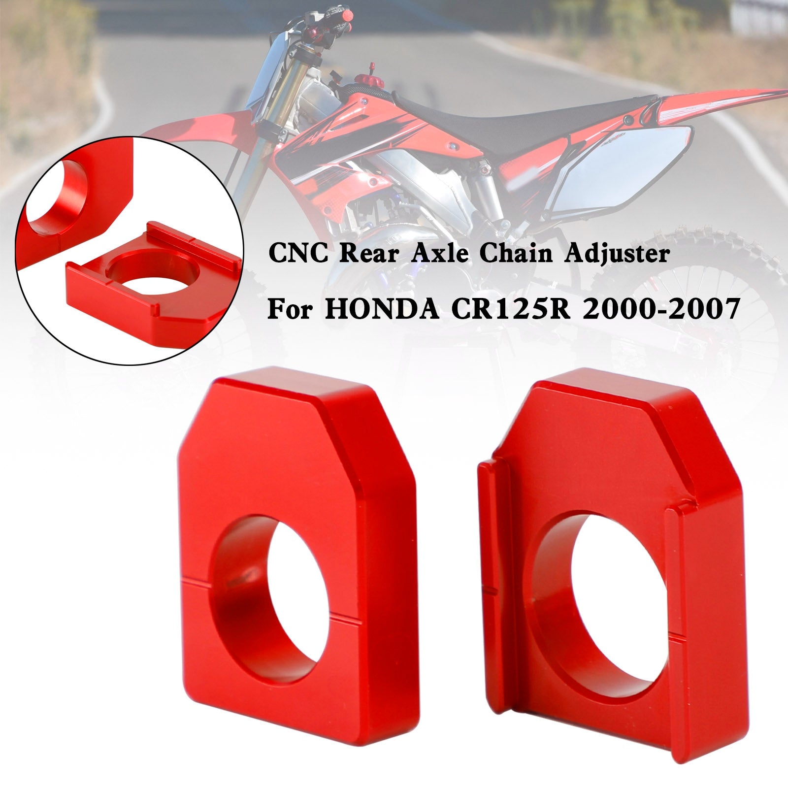 CNC-Hinterachsblock-Kettenversteller für Honda CRF450R/X CR125R/250R CRF250R/X