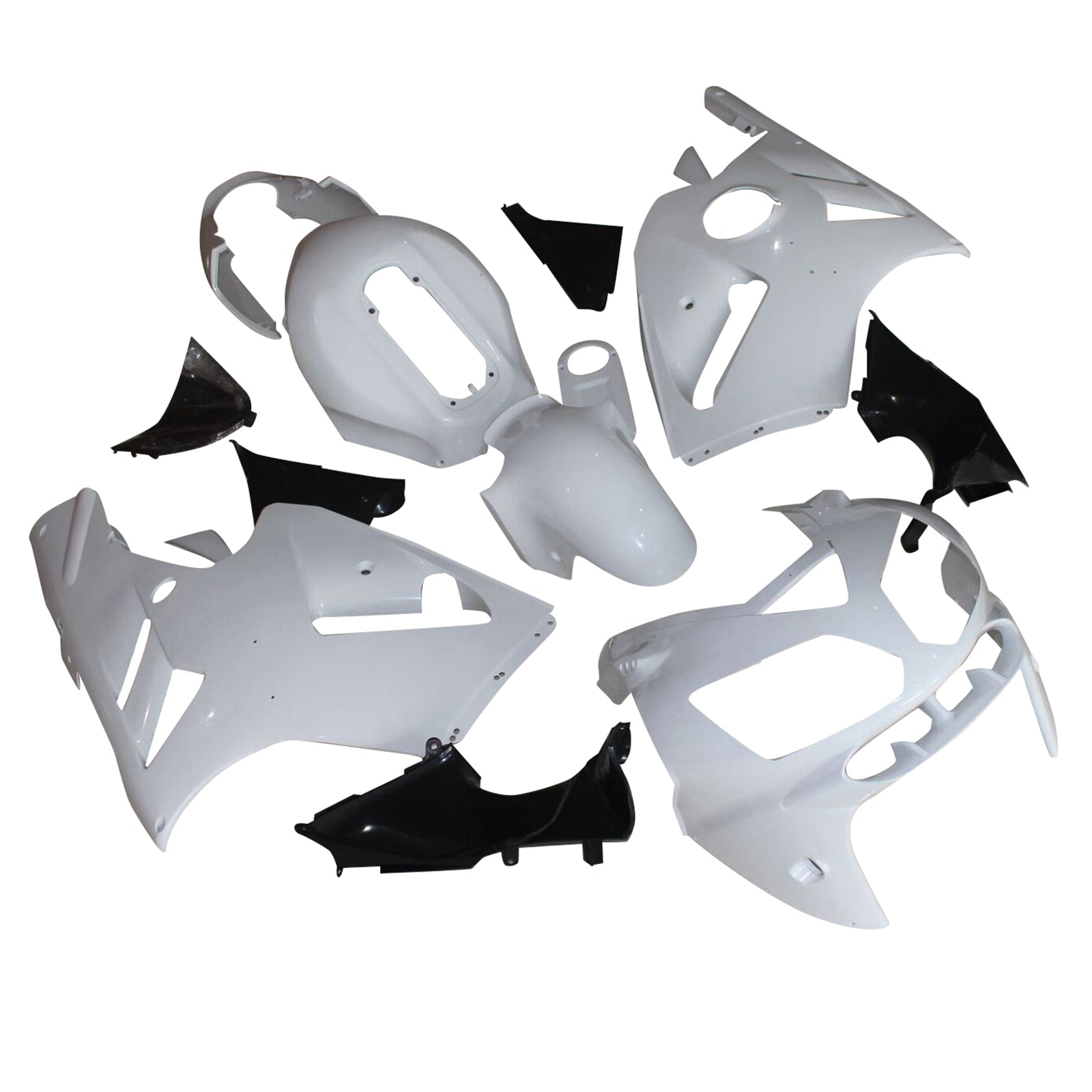 Amotopart Kawasaki ZX12R 2002–2005 unlackiertes Verkleidungsset