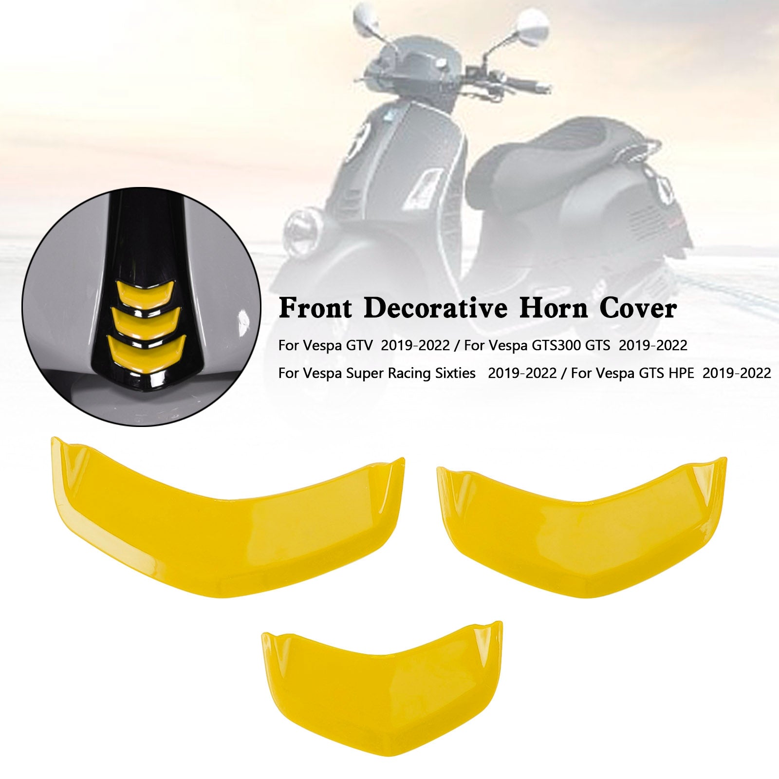 Front Horn Cover Decoration Trim For Vespa Sprint 300 GTS 300 HPE GTV